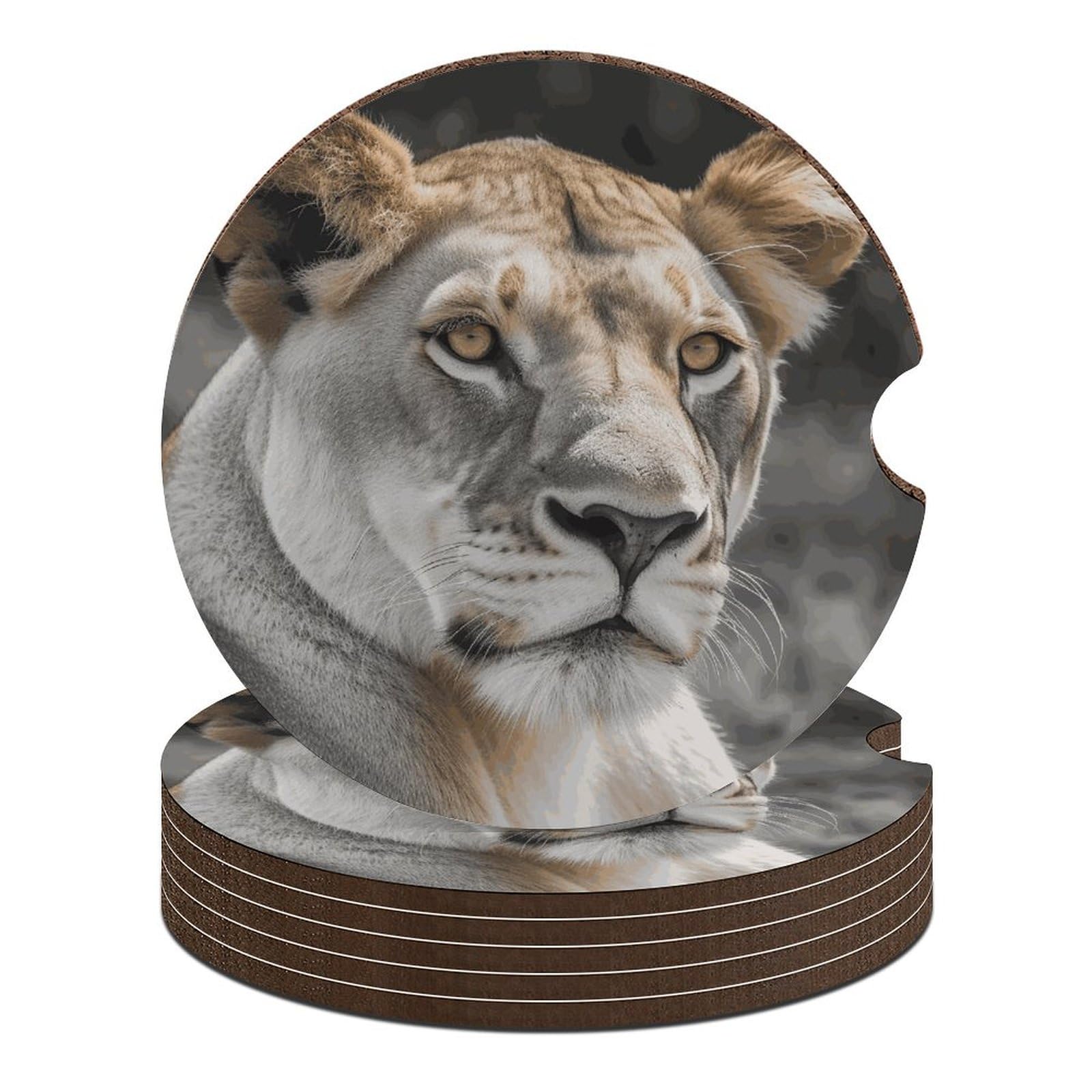 Lioness Auto-Untersetzer, 6,6 cm, 6 Stück, rutschfest, universal, Getränkehalter, Untersetzer, Auto-Innenzubehör, Set, Unisex Lioness Auto-Untersetzer, 6,6 cm, 6 Stück, rutschfest, universal, Getränkehalter, Untersetzer, Auto-Innenzubehör, Set, Unisex von DWTJKMS