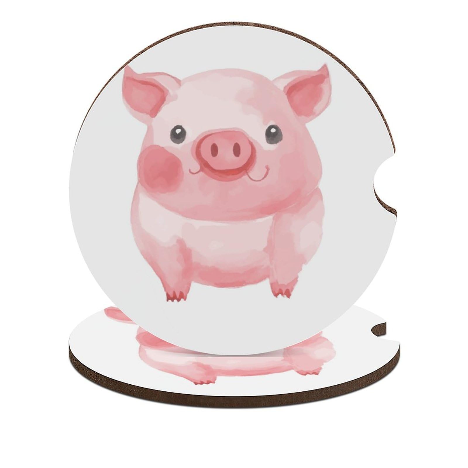 Lovely Pig Auto-Untersetzer, 6,6 cm, 2 Stück, rutschfest, universal, Getränkehalter, Untersetzer, Auto-Innenzubehör, Set, Unisex Lovely Pig Auto-Untersetzer, 6,6 cm, 2 Stück, rutschfest, universal, Getränkehalter, Untersetzer, Auto-Innenzubehör, Set, Unisex von DWTJKMS