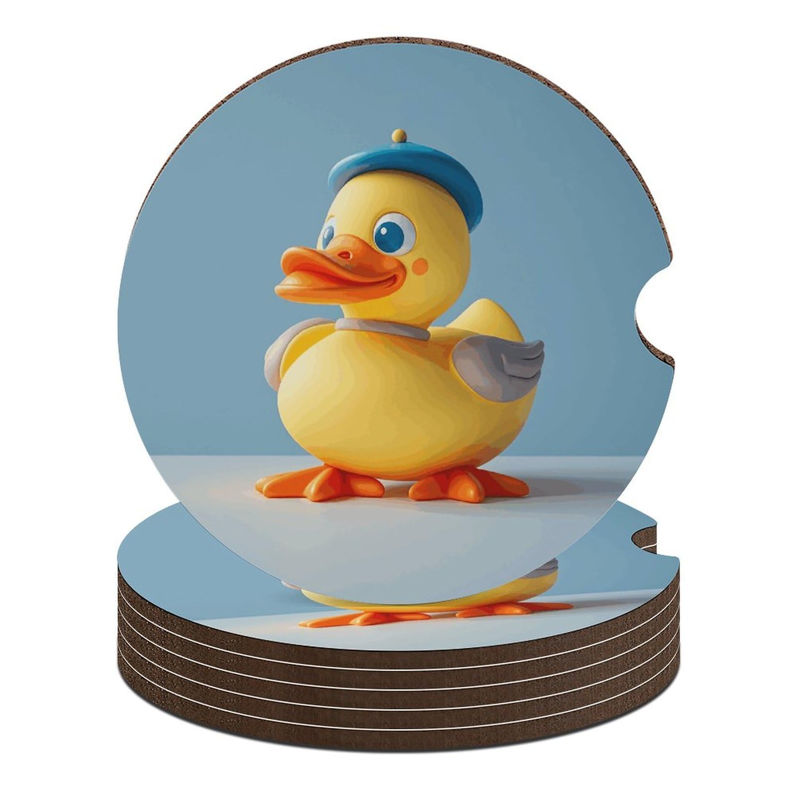 Niedliche Diorama-Enten-Auto-Untersetzer, 6,6 cm, 6 Stück, rutschfest, universal, Getränkehalter, Untersetzer, Auto-Innenzubehör, Set, Unisex Niedliche Diorama-Enten-Auto-Untersetzer, 6,6 cm, 6 Stück, rutschfest, universal, Getränkehalter, Untersetzer, Auto-Innenzubehör, Set, Unisex von DWTJKMS