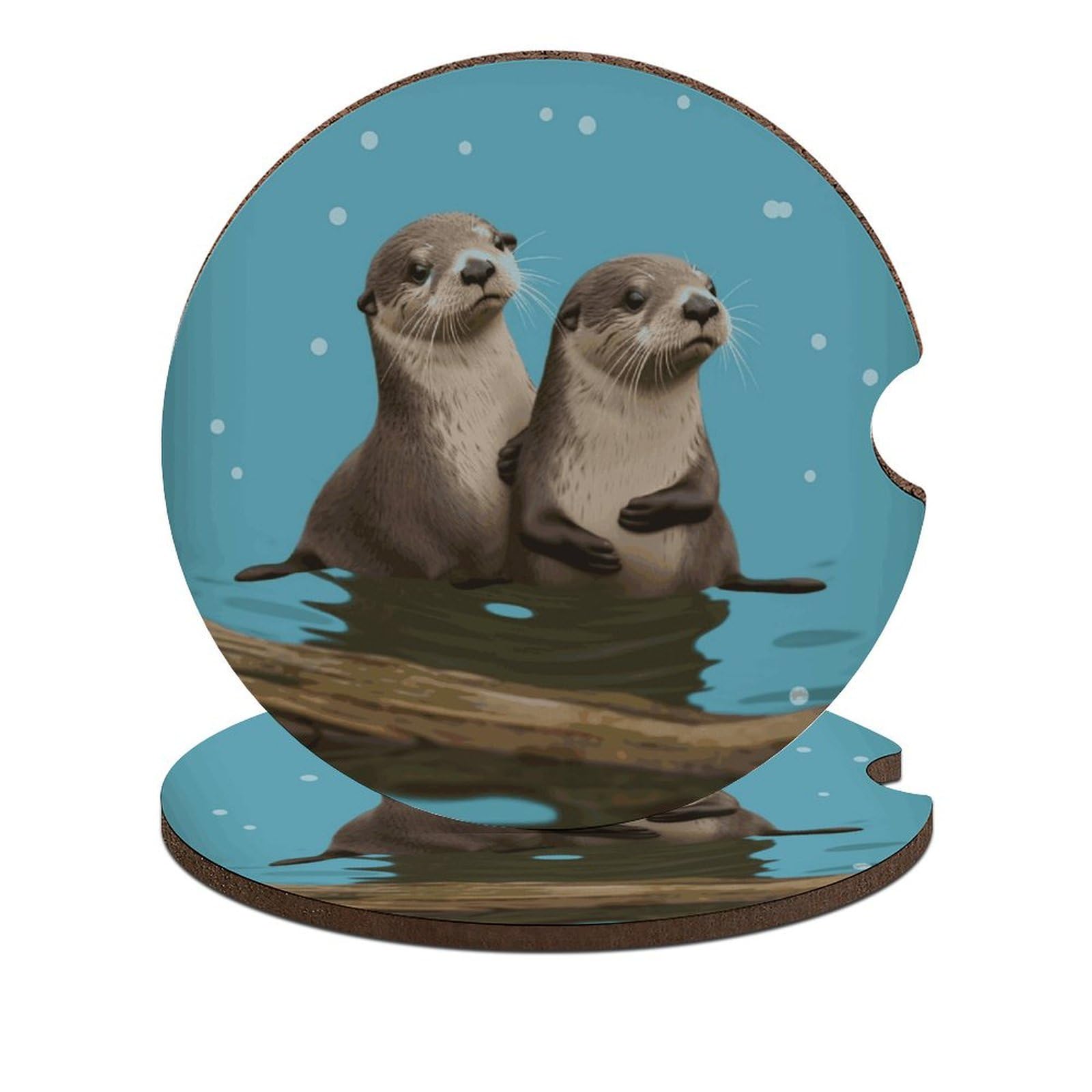 Niedliche Otters Auto-Untersetzer, 6,6 cm, 2 Stück, rutschfest, universal, Getränkehalter, Untersetzer, Auto-Innenzubehör, Set, Unisex Niedliche Otters Auto-Untersetzer, 6,6 cm, 2 Stück, rutschfest, universal, Getränkehalter, Untersetzer, Auto-Innenzubehör, Set, Unisex von DWTJKMS