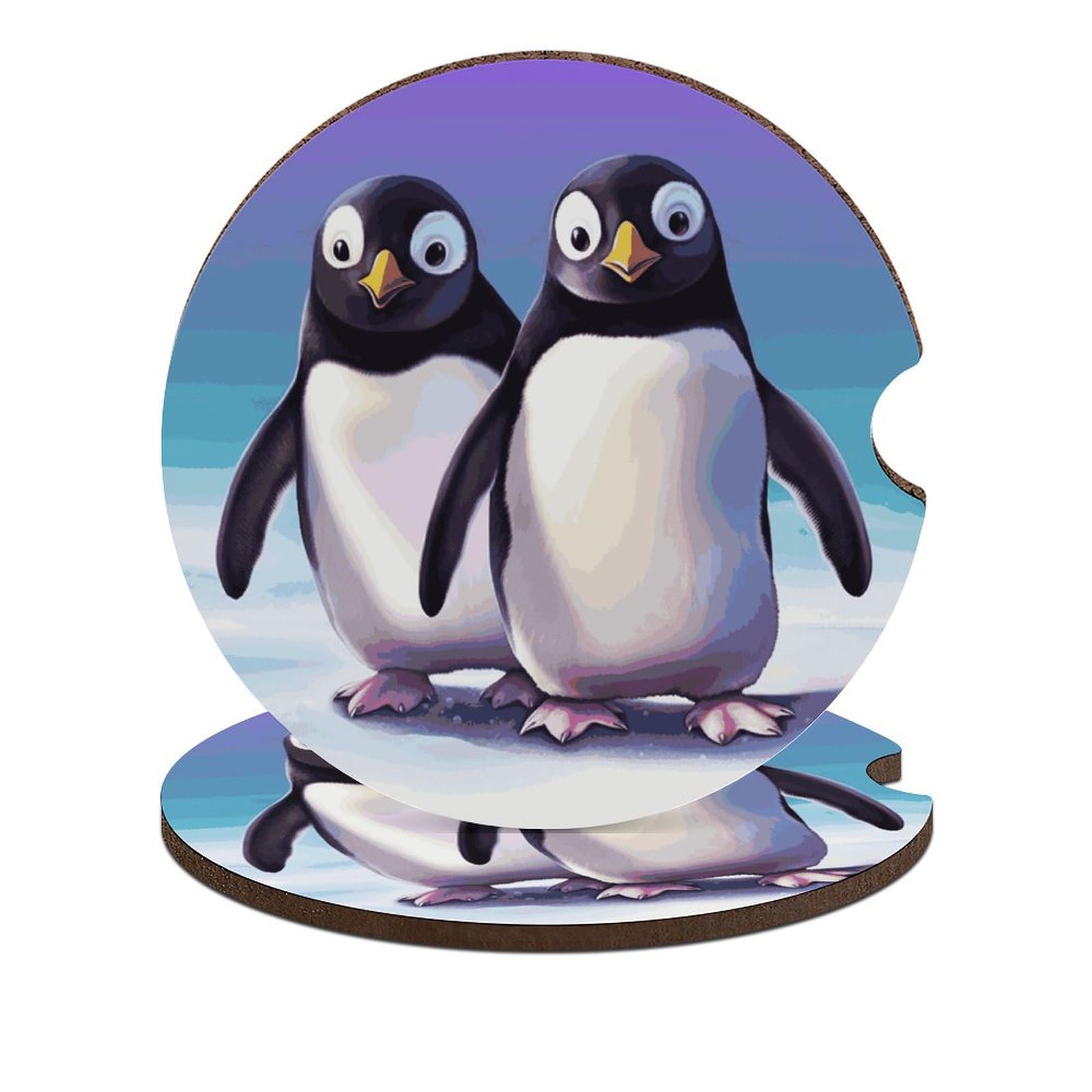 Niedlicher Pinguin-Auto-Untersetzer, 6,6 cm, 2 Stück, rutschfest, universal, Getränkehalter, Untersetzer, Auto-Innenzubehör, Set, Unisex Niedlicher Pinguin-Auto-Untersetzer, 6,6 cm, 2 Stück, rutschfest, universal, Getränkehalter, Untersetzer, Auto-Innenzubehör, Set, Unisex von DWTJKMS