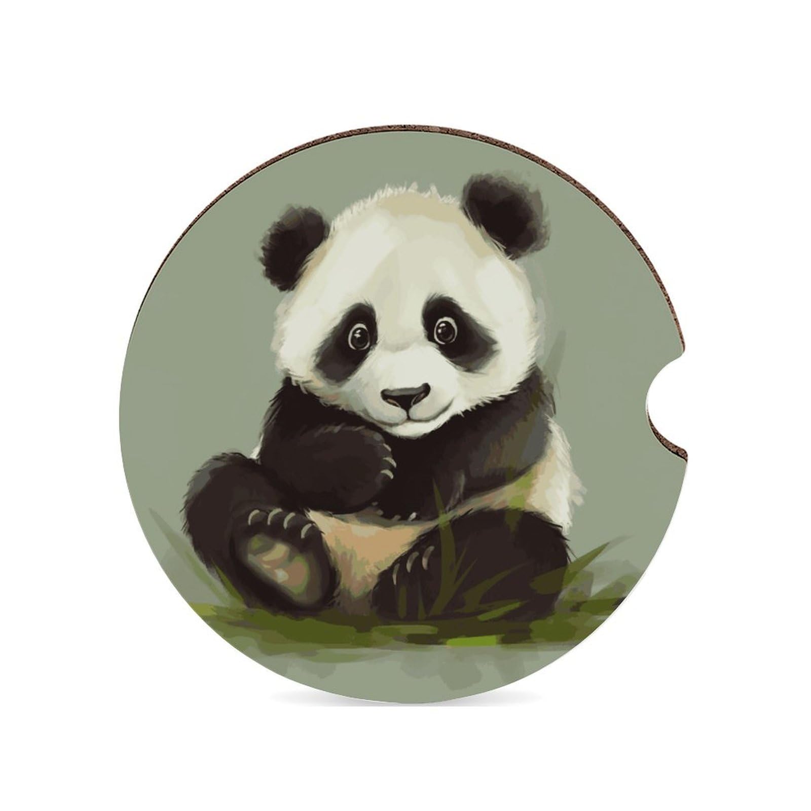 Niedlicher kleiner Panda-Auto-Untersetzer, 6,6 cm, 1 Stück, rutschfest, universal, Getränkehalter, Auto-Innenzubehör, Set, Unisex Niedlicher kleiner Panda-Auto-Untersetzer, 6,6 cm, 1 Stück, rutschfest, universal, Getränkehalter, Auto-Innenzubehör, Set, Unisex von DWTJKMS