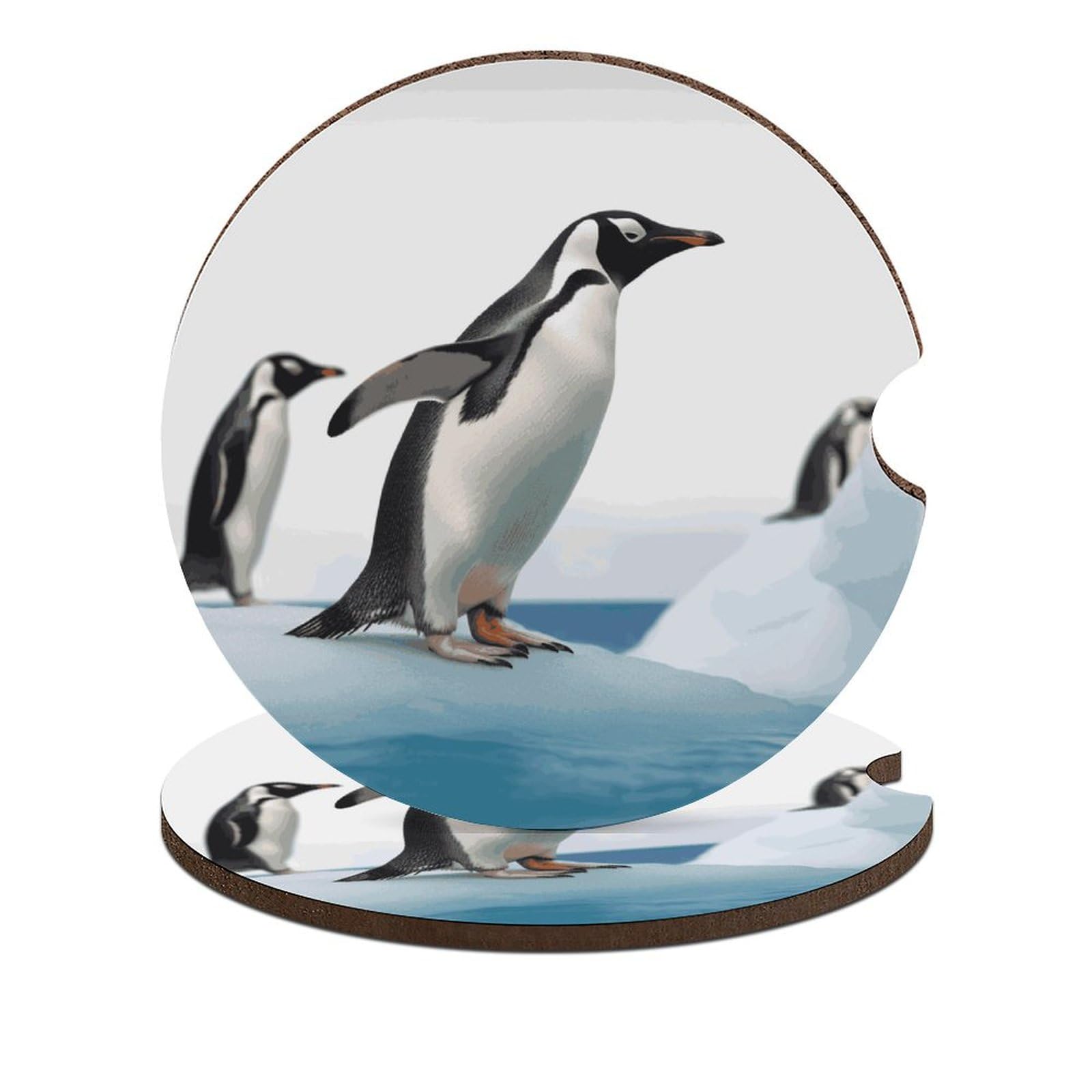 Pinguin-Auto-Untersetzer, 6,6 cm, 2 Stück, rutschfest, universal, Getränkehalter, Untersetzer, Auto-Innenzubehör, Set, Unisex Pinguin-Auto-Untersetzer, 6,6 cm, 2 Stück, rutschfest, universal, Getränkehalter, Untersetzer, Auto-Innenzubehör, Set, Unisex von DWTJKMS