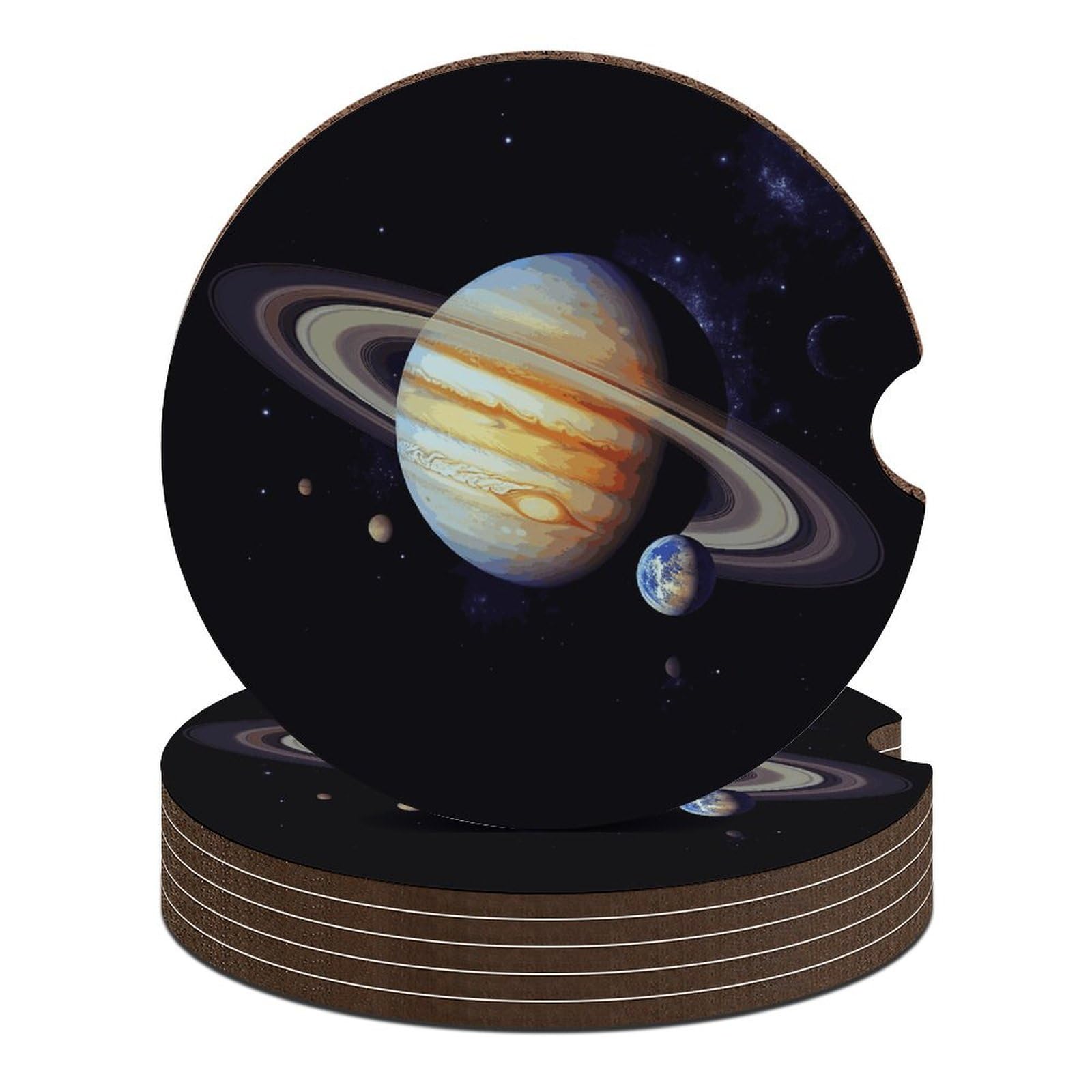Planet Jupiter Auto-Untersetzer, 6,6 cm, 6 Stück, rutschfest, universal, Getränkehalter, Untersetzer, Auto-Innenzubehör, Set, Unisex Planet Jupiter Auto-Untersetzer, 6,6 cm, 6 Stück, rutschfest, universal, Getränkehalter, Untersetzer, Auto-Innenzubehör, Set, Unisex von DWTJKMS