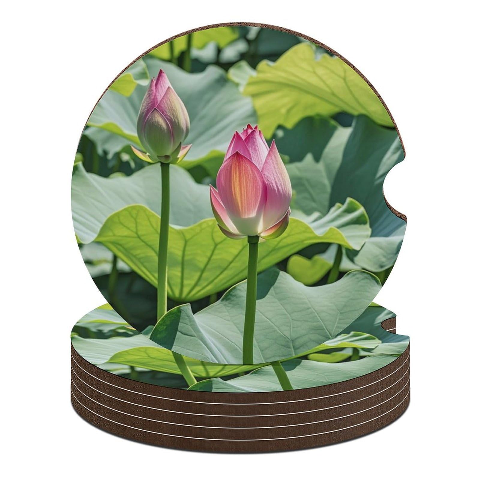 Schöne Lotusblumen-Auto-Untersetzer, 6,6 cm, 6 Stück, rutschfest, universal, Getränkehalter, Untersetzer, Auto-Innenzubehör, Set, Unisex Schöne Lotusblumen-Auto-Untersetzer, 6,6 cm, 6 Stück, rutschfest, universal, Getränkehalter, Untersetzer, Auto-Innenzubehör, Set, Unisex von DWTJKMS
