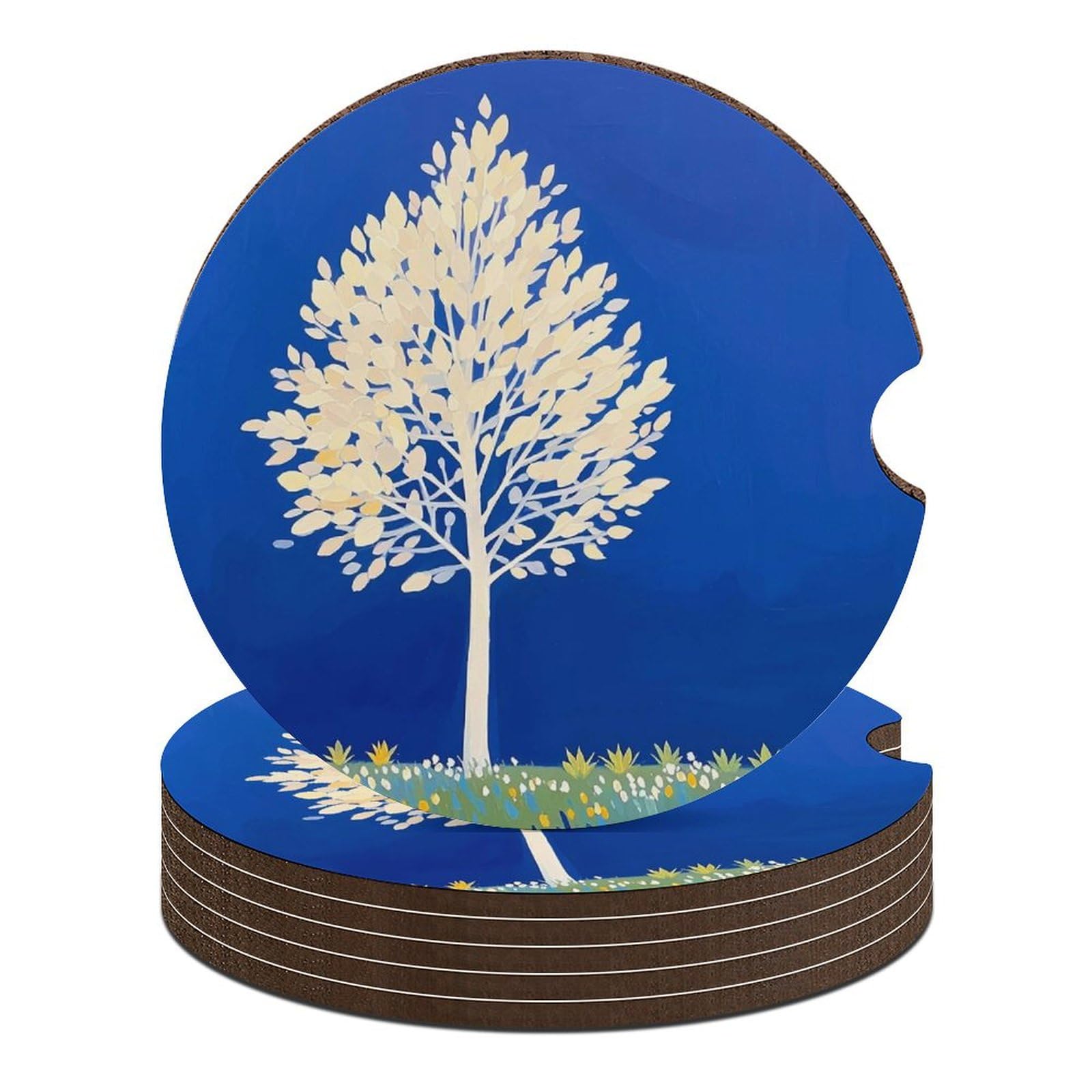 The White Tree Auto-Untersetzer, 6,6 cm, rutschfest, universal, Getränkehalter, Untersetzer, Auto-Innenzubehör, Set, Unisex, 6 Stück The White Tree Auto-Untersetzer, 6,6 cm, rutschfest, universal, Getränkehalter, Untersetzer, Auto-Innenzubehör, Set, Unisex, 6 Stück von DWTJKMS