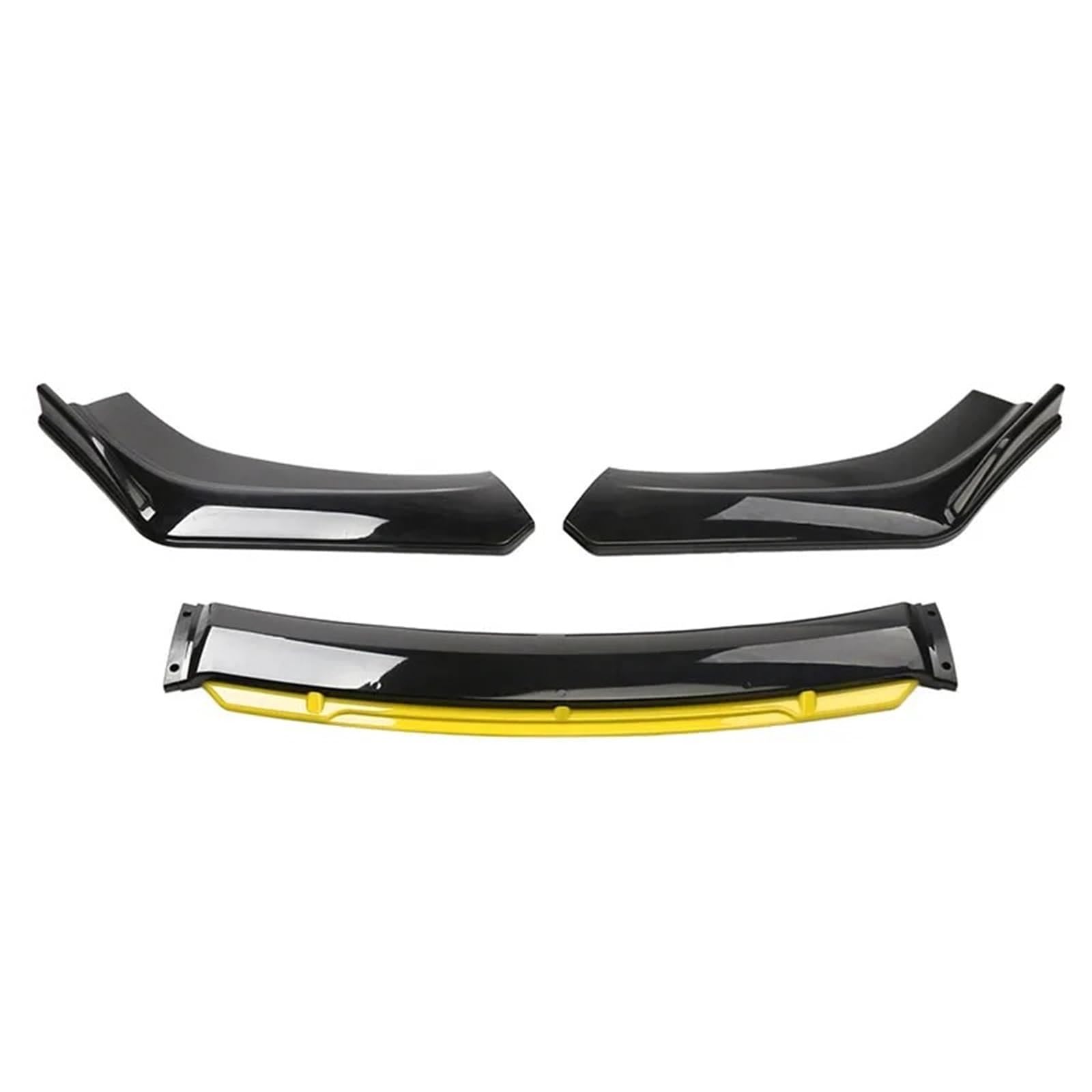 Frontspoiler Auto Universal Front Schaufel Glanz Auto Front Stoßstange Lip Body Kit Vorne Unter Lippen Diffusor Spoiler Auto Zubehör Auto Teile Lippe Frontspoiler Splitter(Black) von DWTNMEX