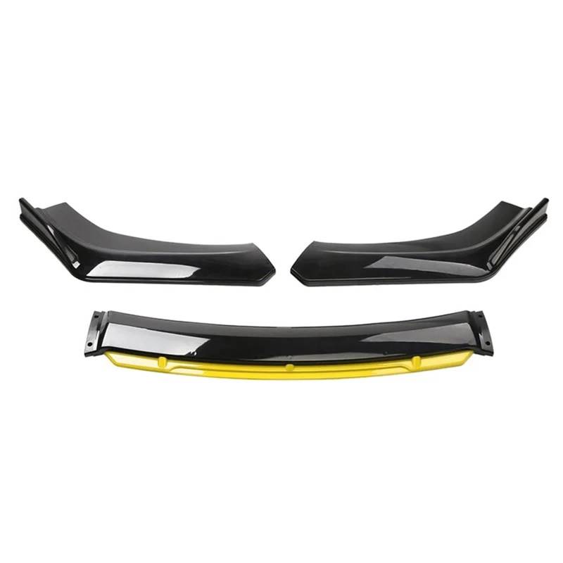 Frontspoiler Auto Universal Front Schaufel Glanz Auto Front Stoßstange Lip Body Kit Vorne Unter Lippen Diffusor Spoiler Auto Zubehör Auto Teile Lippe Frontspoiler Splitter(Black) von DWTNMEX