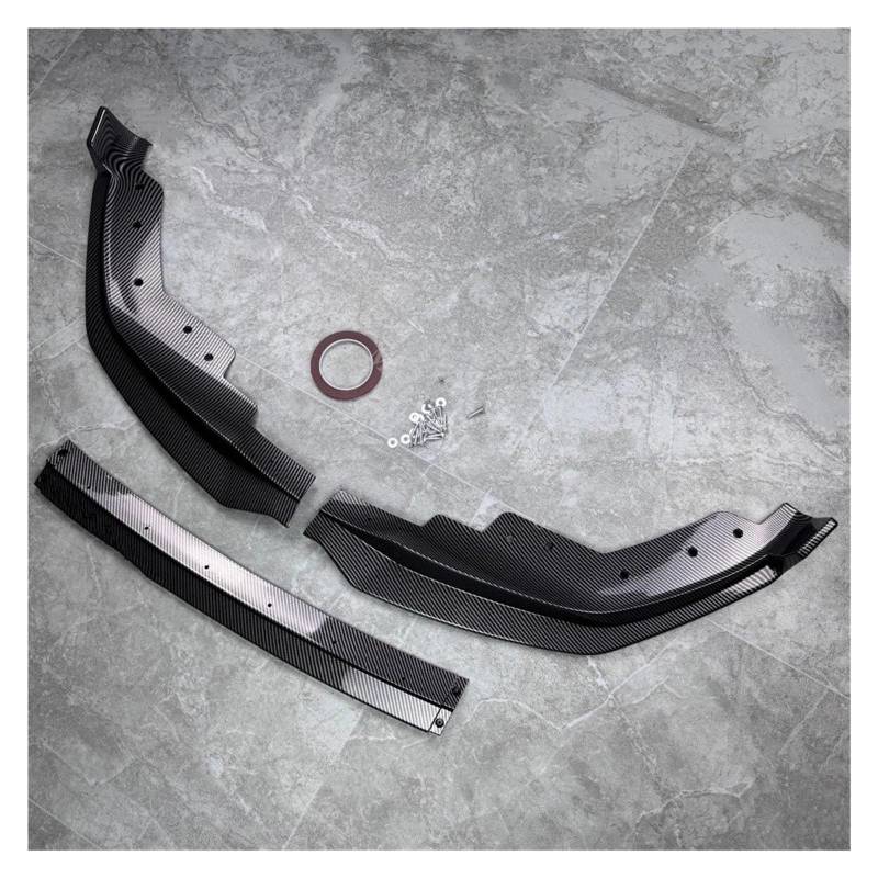 Frontspoiler Für 3er G20 G21 318i 320i 330i Für M340i Für XDrive 2019-2022 Frontstoßstange Splitter Lippe Diffusor Spoiler Protector Schwarz Glänzend Lippe Frontspoiler Splitter(Carbon Look) von DWTNMEX