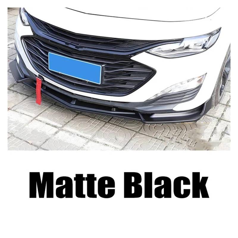 Frontspoiler Für Chevrolet Für Malibu XL 2016-2022 Auto Front Stoßstange Splitter Lippe Und Kinn Deflektor Diffusor Auto Sport Modifikation Kit Lippe Frontspoiler Splitter(Matte Black) von DWTNMEX