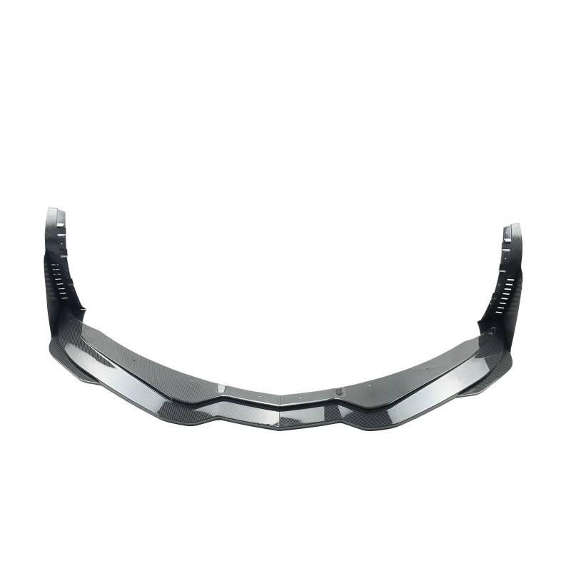 Frontspoiler Für Chevy Für Corvette Für C7 2014-2019 Auto Frontstoßstange Lippe & Seitenwinglets Stufe 3 Stil Spoiler Splitter Carbon Look Glänzend Matt Schwarz Lippe Frontspoiler Splitter(Carbon Fibe von DWTNMEX