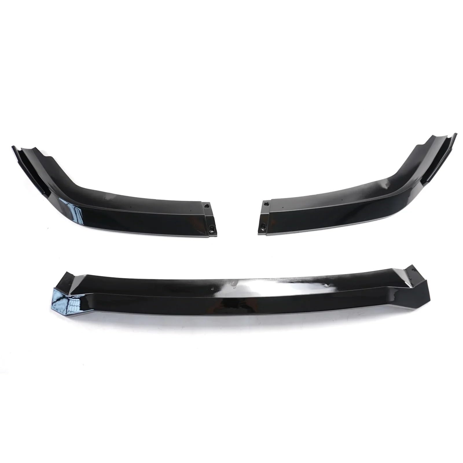 Frontspoiler Für Civic 2019-2021 10. Limousine 4-Türer Modell FC1/FC2/FC5 3PCS Auto Frontstoßstange Lippe Spoiler Diffusor Splitter Glänzend Schwarz Lippe Frontspoiler Splitter(Glossy Black) von DWTNMEX