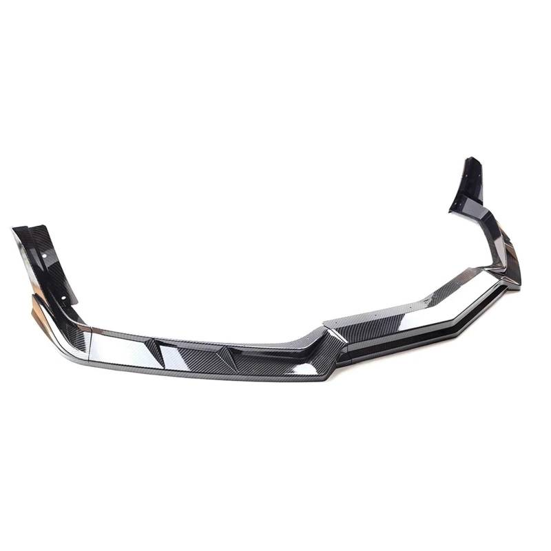 Frontspoiler Für Corvette Für C8 Für Stingray Für Z51 2020-2023 Frontspoilerlippe Splitter Winglet Spoiler Carbonfaser Glänzend Schwarzes Bodykit Lippe Frontspoiler Splitter(Carbon Fiber Look) von DWTNMEX