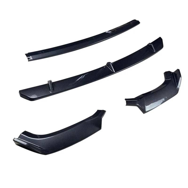 Frontspoiler Für Q5 2019 2020 2021 Auto Front Stoßstange Lip Splitter Diffusor Frontal Untere Lippe Klinge Spoiler Körper Außen Kit Zubehör Lippe Frontspoiler Splitter(Carbon Fiber Look) von DWTNMEX