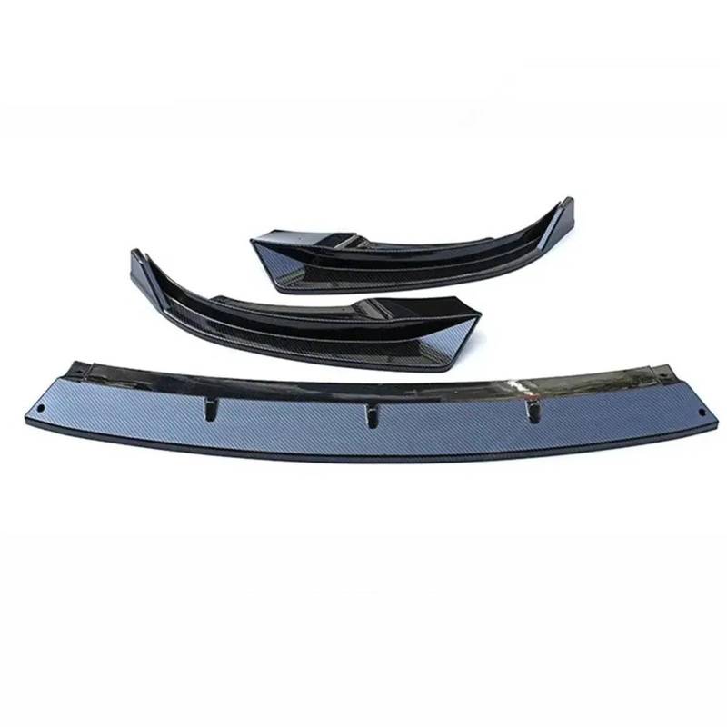 Frontspoiler Für Tesla Für Modell Y 2020-2024 Schwarz 3 STÜCKE Auto Frontstoßstange Lippe Deflektor Splitter Kinn Diffusor Body Kit Spoiler Tuning Zubehör Lippe Frontspoiler Splitter(Carbon Look) von DWTNMEX