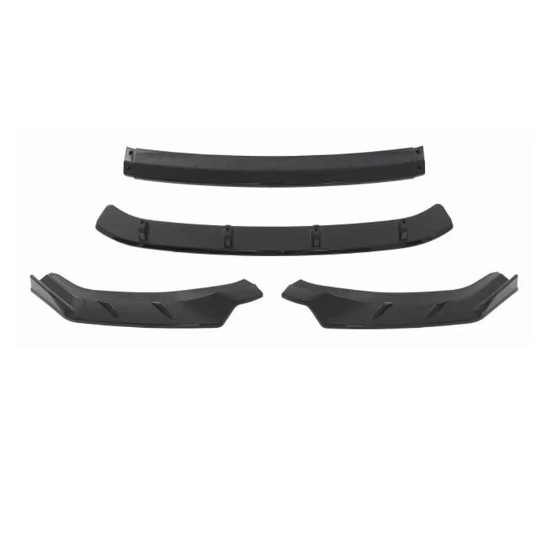 Frontspoiler Für VW CC Für Arteon 2021-2022 RS Für Line Frontstoßstange Blade Lip Front Splitter Spoiler Unterer Schutz Body Kit Tuning Trim Lippe Frontspoiler Splitter(Glossy Black) von DWTNMEX