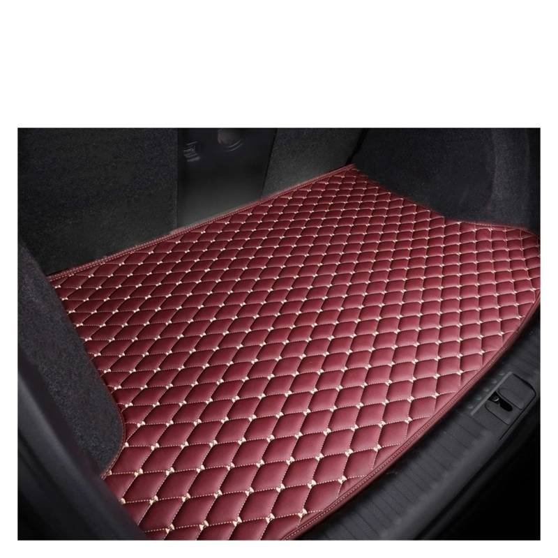 Kofferraumwanne Für Macan 2014 2015 2016 2017 2018 2019 2020 2021 2022 Auto Kofferraum Matte Cargo-Liner Teppich Innen Teile Zubehör Abdeckung Auto Kofferraummatten(Wind Red) von DWTNMEX
