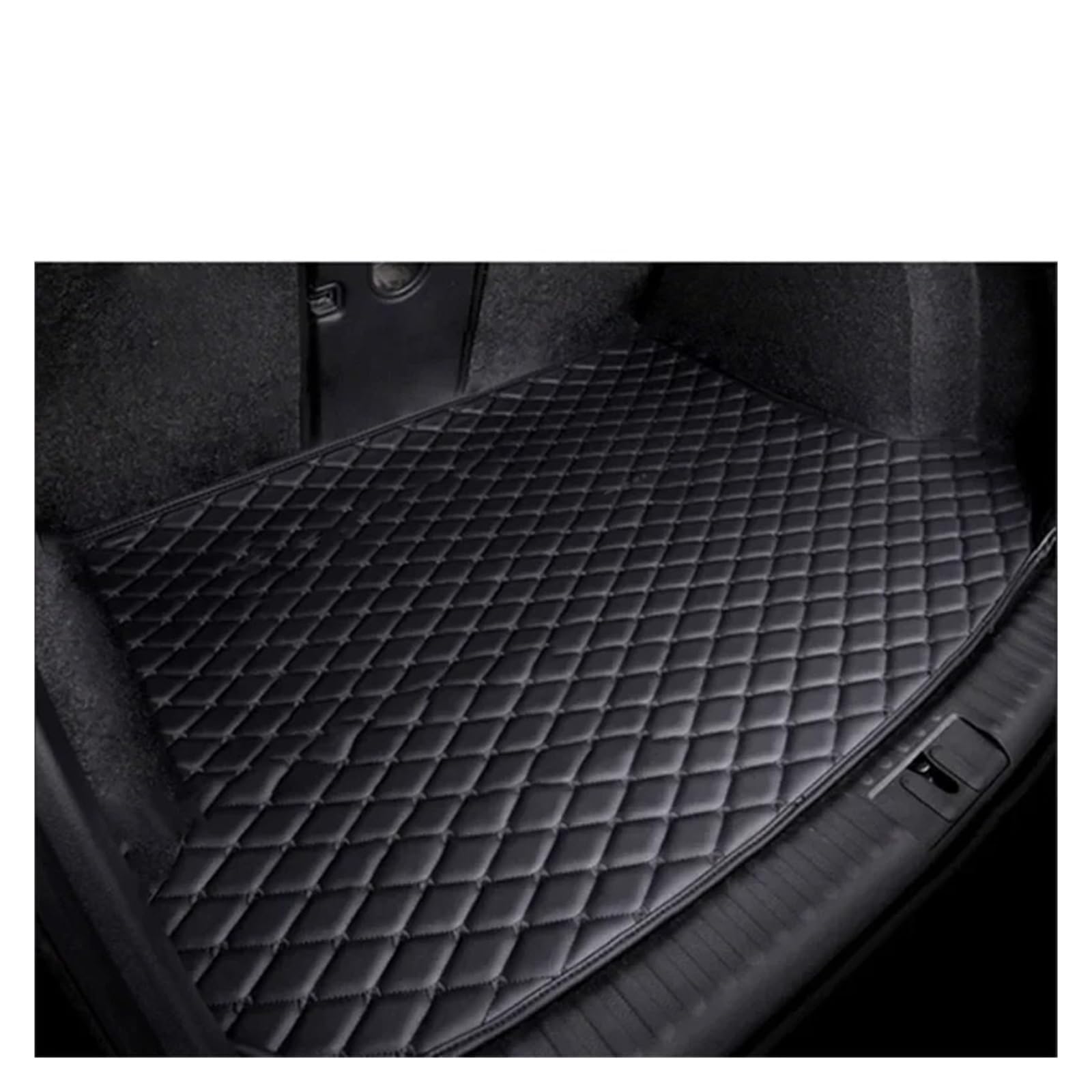 Kofferraumwanne Für Peugeot 2008 P24 2020 2021 2022 2023 2024 Kofferraummatte Schmutzabweisend Komplett Umgebenes Heckklappen-Zubehör Auto Kofferraummatten(Black Beige) von DWTNMEX