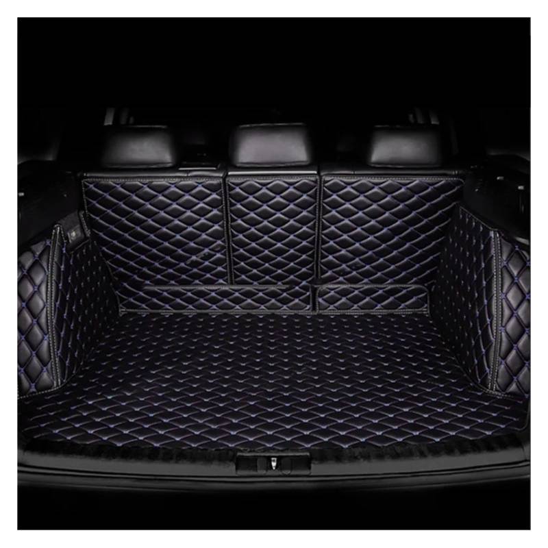 Kofferraumwanne Für VW ID.7 2023 2024 2025 2026 2027 Auto-Kofferraummatten wasserdichte Pads Kofferraumteppiche Autozubehör Auto Kofferraummatten(Black Blue) von DWTNMEX