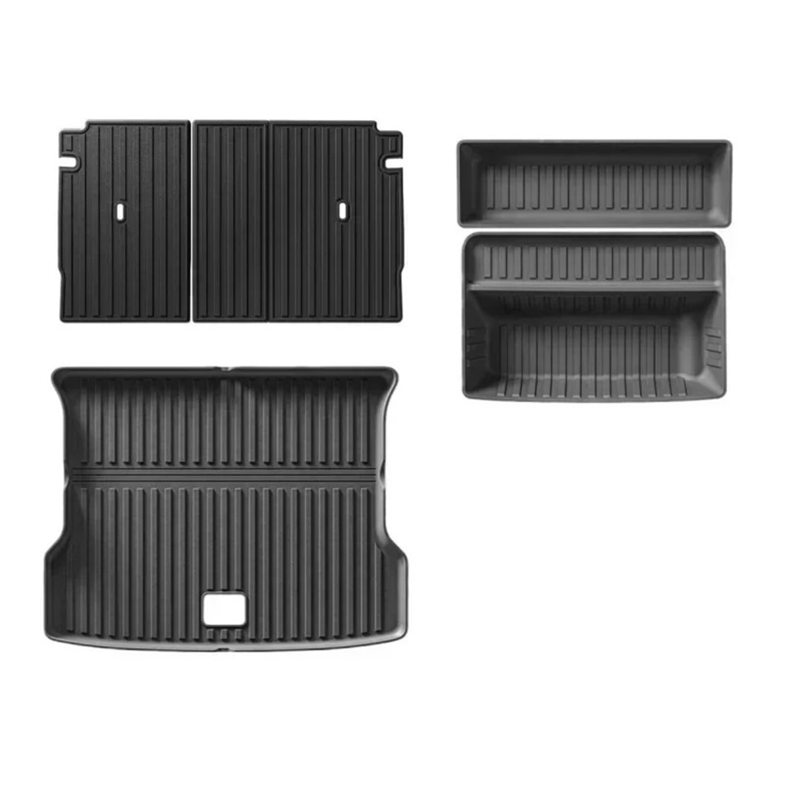 Kofferraumwanne Für Xpeng G6 TPE-Fußmatten Kofferraummatten Allwetter-Laderaummatte Vorn Hinten wasserdichte Anti-Rutsch-Fußpolster Zubehör Auto Kofferraummatten(Box mat 5PCS) von DWTNMEX