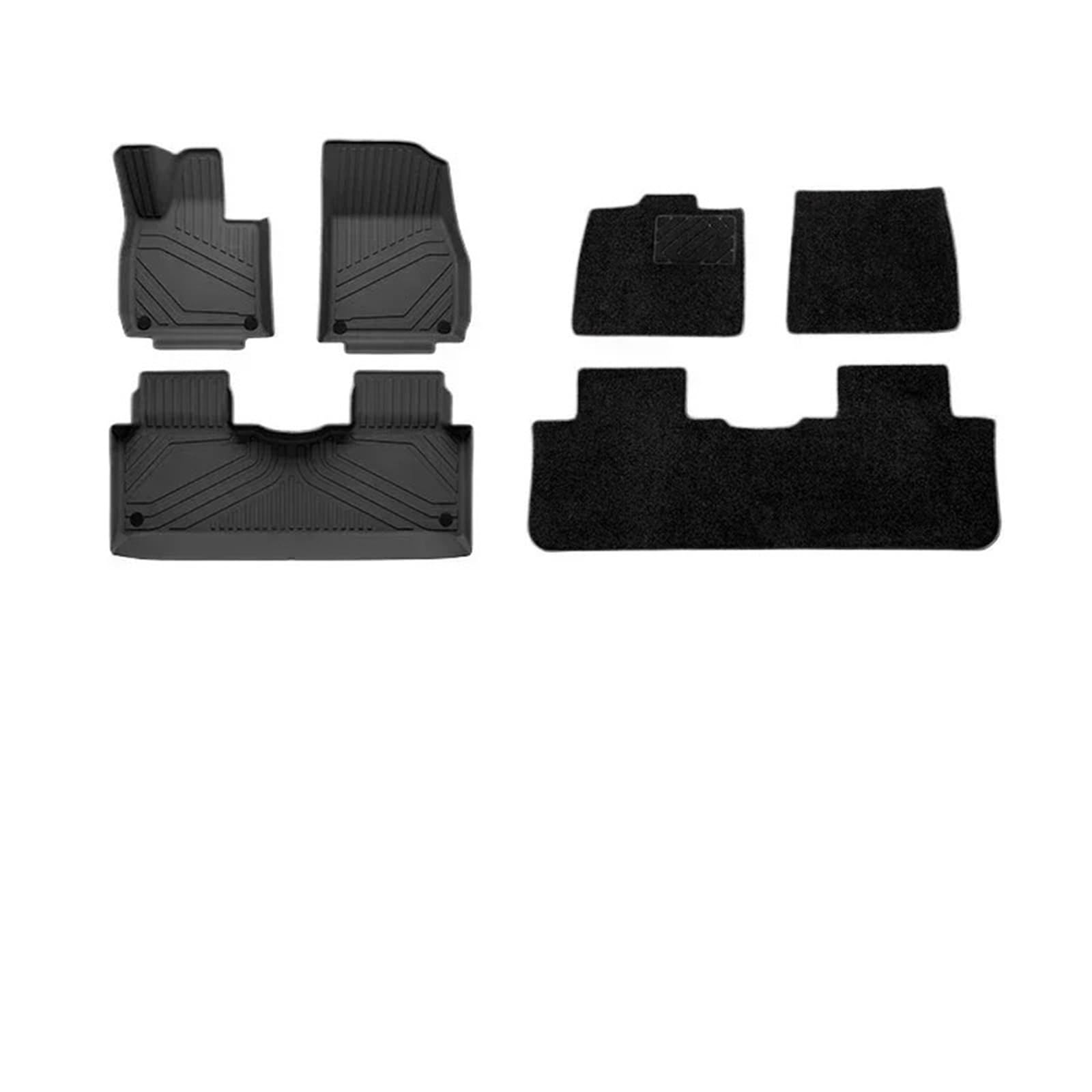 Kofferraumwanne Für Xpeng G6 TPE-Fußmatten Kofferraummatten Allwetter-Laderaummatte Vorn Hinten wasserdichte Anti-Rutsch-Fußpolster Zubehör Auto Kofferraummatten(Double Floor mats) von DWTNMEX