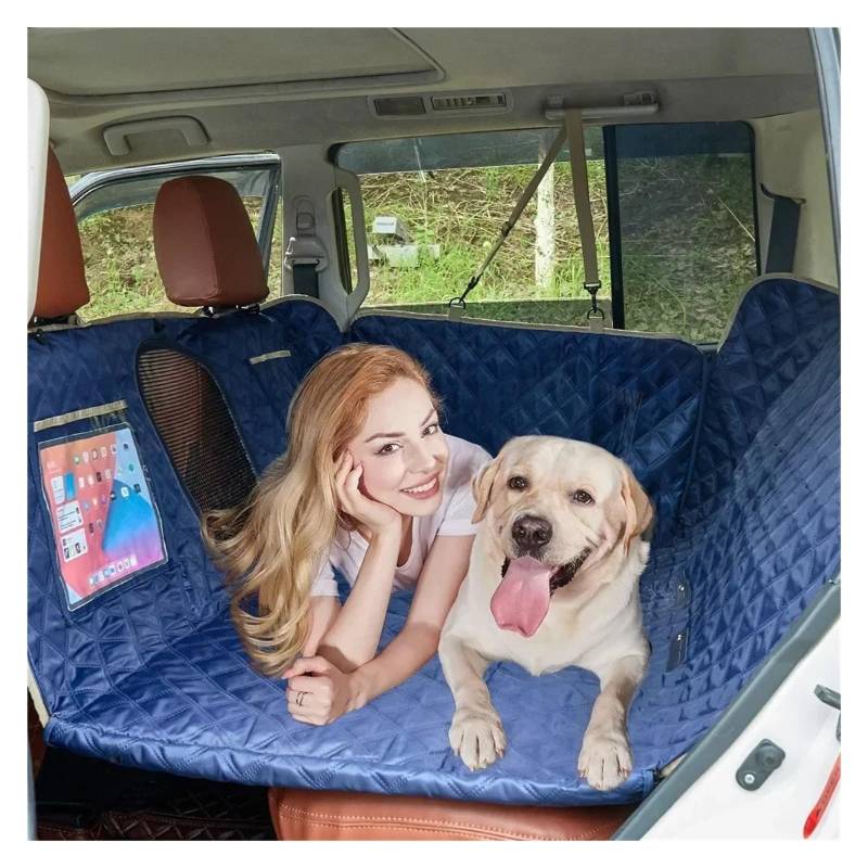 Kofferraumwanne Harte Platte Tragende Verbreiterte Auto Hund Matte Reise Auto Hund Hängematte Haustier Rücksitz Extender Hund Matte Auto Kofferraummatten(Blue) von DWTNMEX