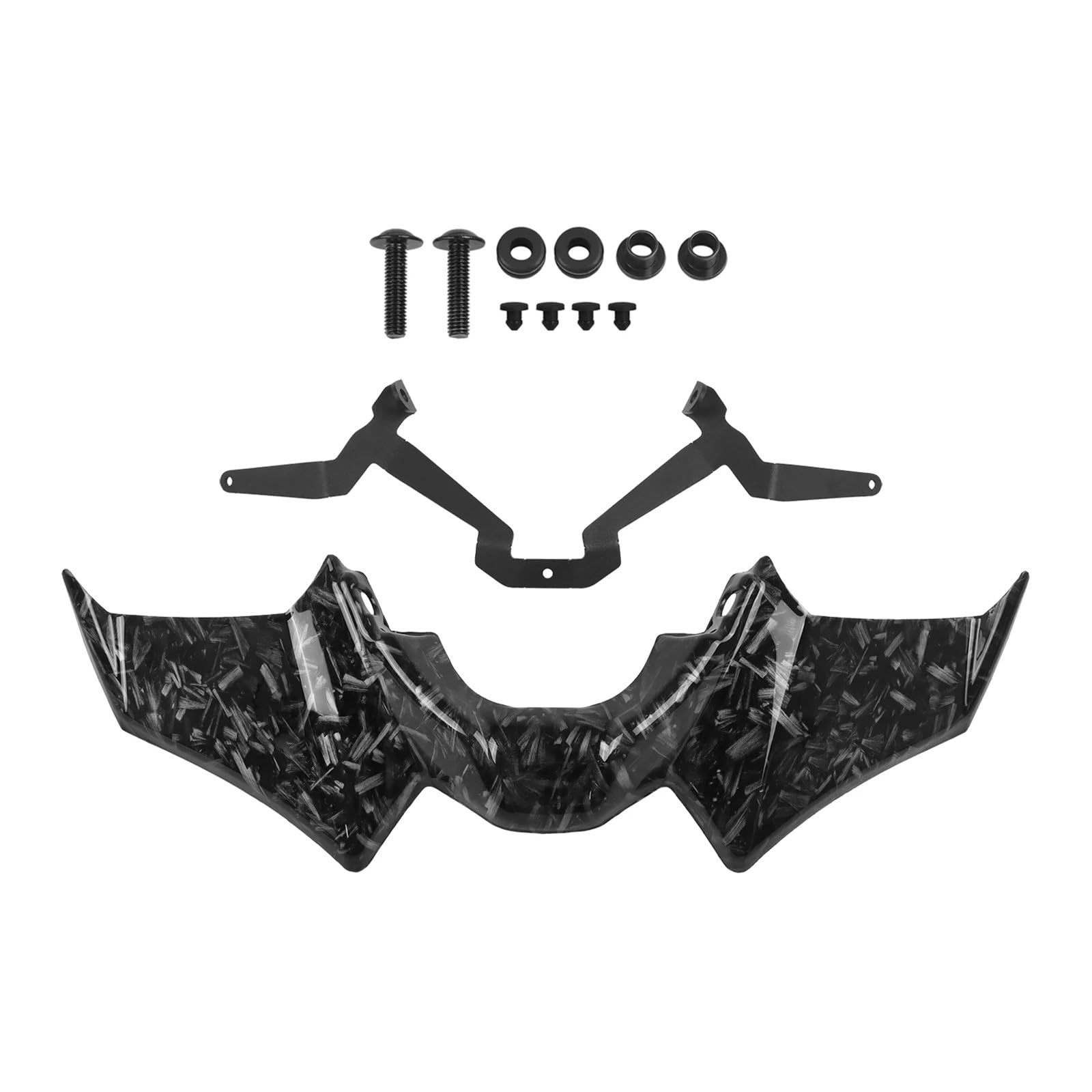 Motorrad Windabweiser Für MT-07 SP MT 07 MT07 2021-2025 Motorrad Sport Abtrieb Naked Front Spoiler Aerodynamische Flügel Deflektor Motorrad Windschutzscheibe(Forging Pattern) von DWTNMEX