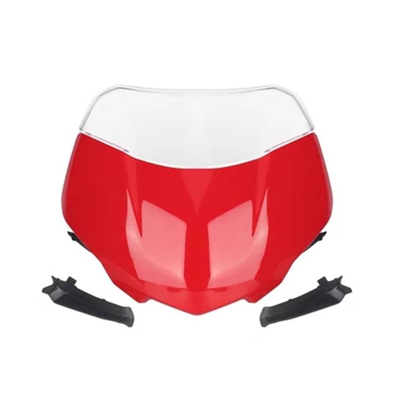 Motorrad Windabweiser Für Straße Für Triple 765RS 765 RS Für Moto2 2023 Motorrad Frontscheibe Windschutzscheibe Visier Windschutz Schild Spoiler Deflektor Motorrad Windschutzscheibe(Bright Red Set) von DWTNMEX