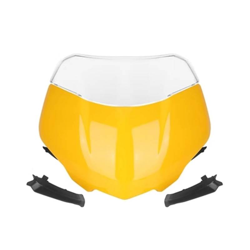 Motorrad Windabweiser Für Straße Für Triple 765RS 765 RS Für Moto2 2023 Motorrad Frontscheibe Windschutzscheibe Visier Windschutz Schild Spoiler Deflektor Motorrad Windschutzscheibe(Bright Yellow Set) von DWTNMEX