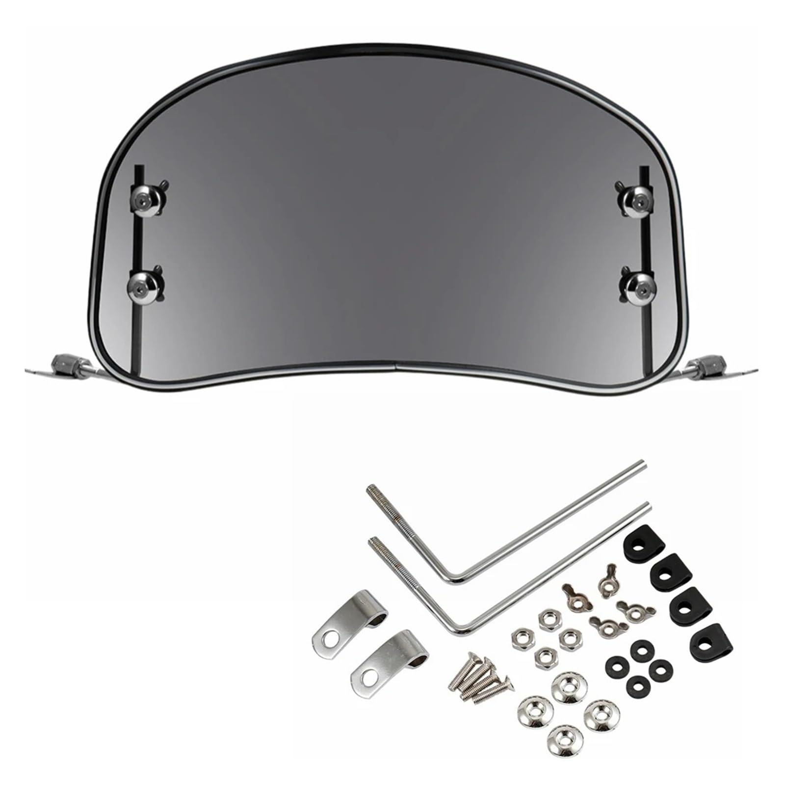 Motorrad Windabweiser Motorrad Windschutzscheibe Universal Scooter Windschutzscheibe Windabweiser Bildschirm Windschutzscheibe Spoiler Air Deflektor Motorrad Windschutzscheibe(Smoke) von DWTNMEX