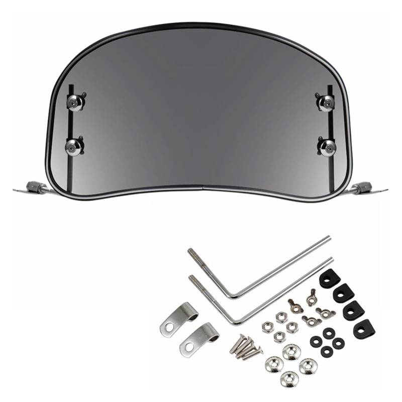 Motorrad Windabweiser Motorrad Windschutzscheibe Universal Scooter Windschutzscheibe Windabweiser Bildschirm Windschutzscheibe Spoiler Air Deflektor Motorrad Windschutzscheibe(Smoke) von DWTNMEX
