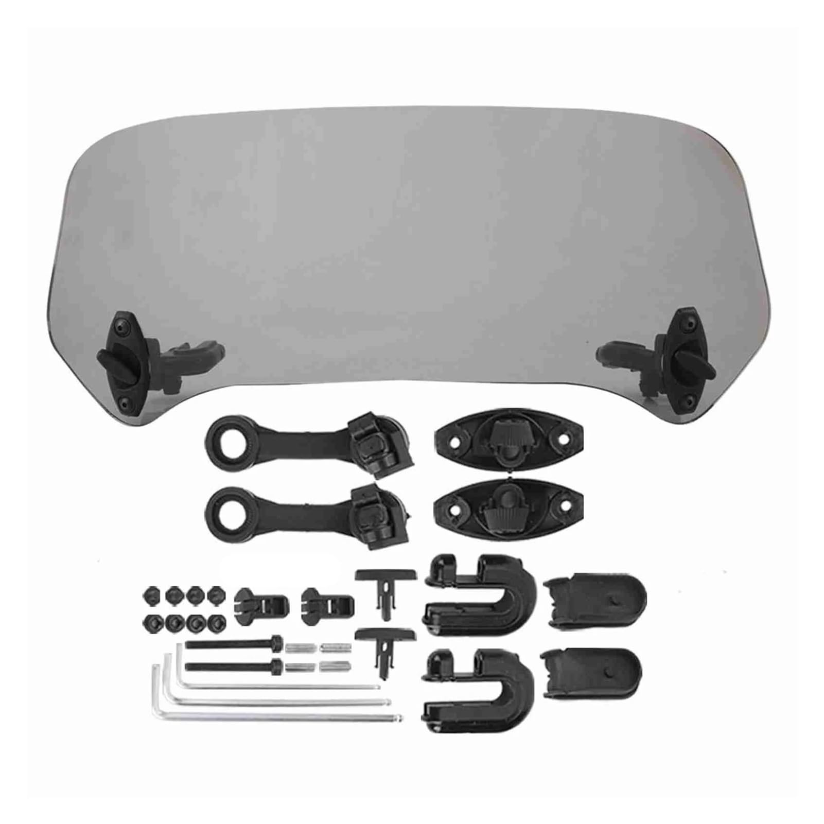 Motorrad Windabweiser Universelle Windschutzscheibenverlängerung Für Motorräder Verstellbarer Spoiler Für Anklemmen Windschutzscheibenabweiser Mit Verlängerungsarmen Motorrad Windschutzscheibe(Gray) Motorrad Windabweiser Universelle Windschutzscheibenverlängerung Für Motorräder Verstellbarer Spoiler Für Anklemmen Windschutzscheibenabweiser Mit Verlängerungsarmen Motorrad Windschutzscheibe(Gray) von DWTNMEX
