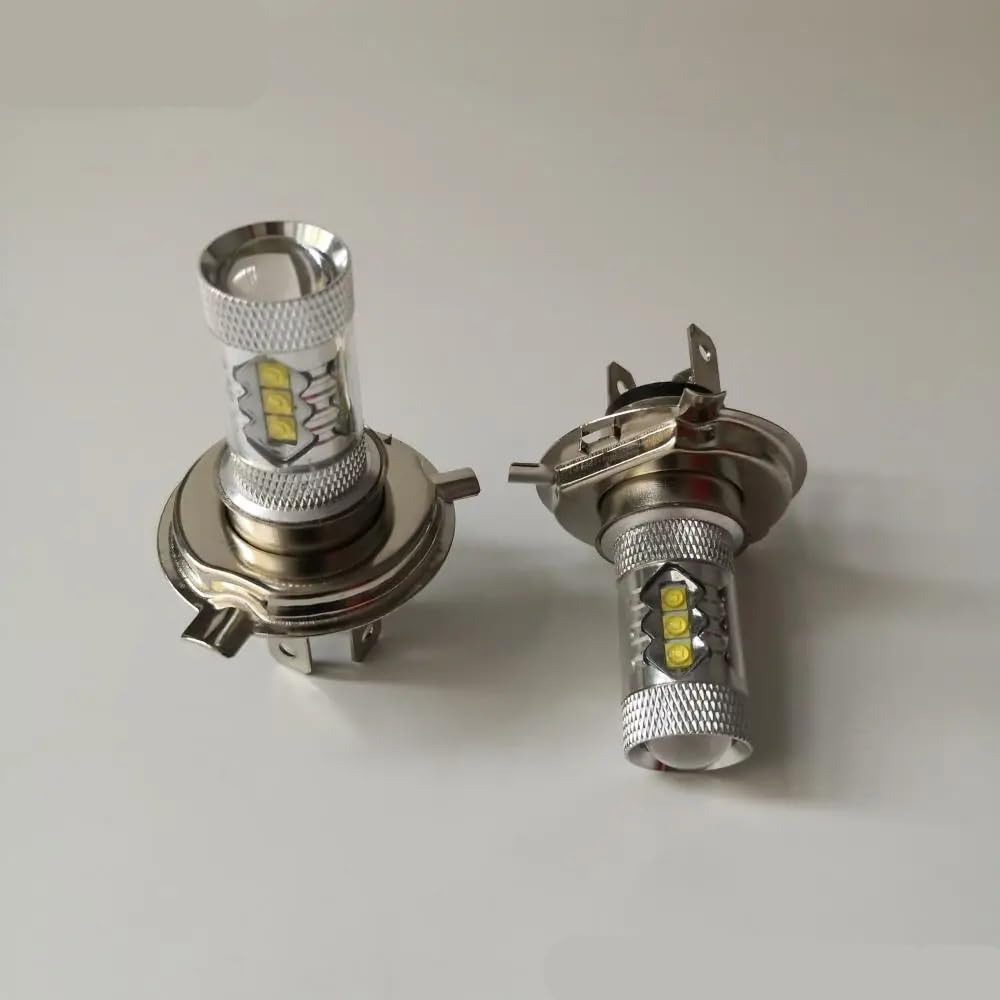 2 Stück, for Roller, Motorrad, Auto, 12–24 V, 80 W, H4 16, Hochleistungs-Nebelscheinwerfer (weiße Farbe) von DWZSRJLW