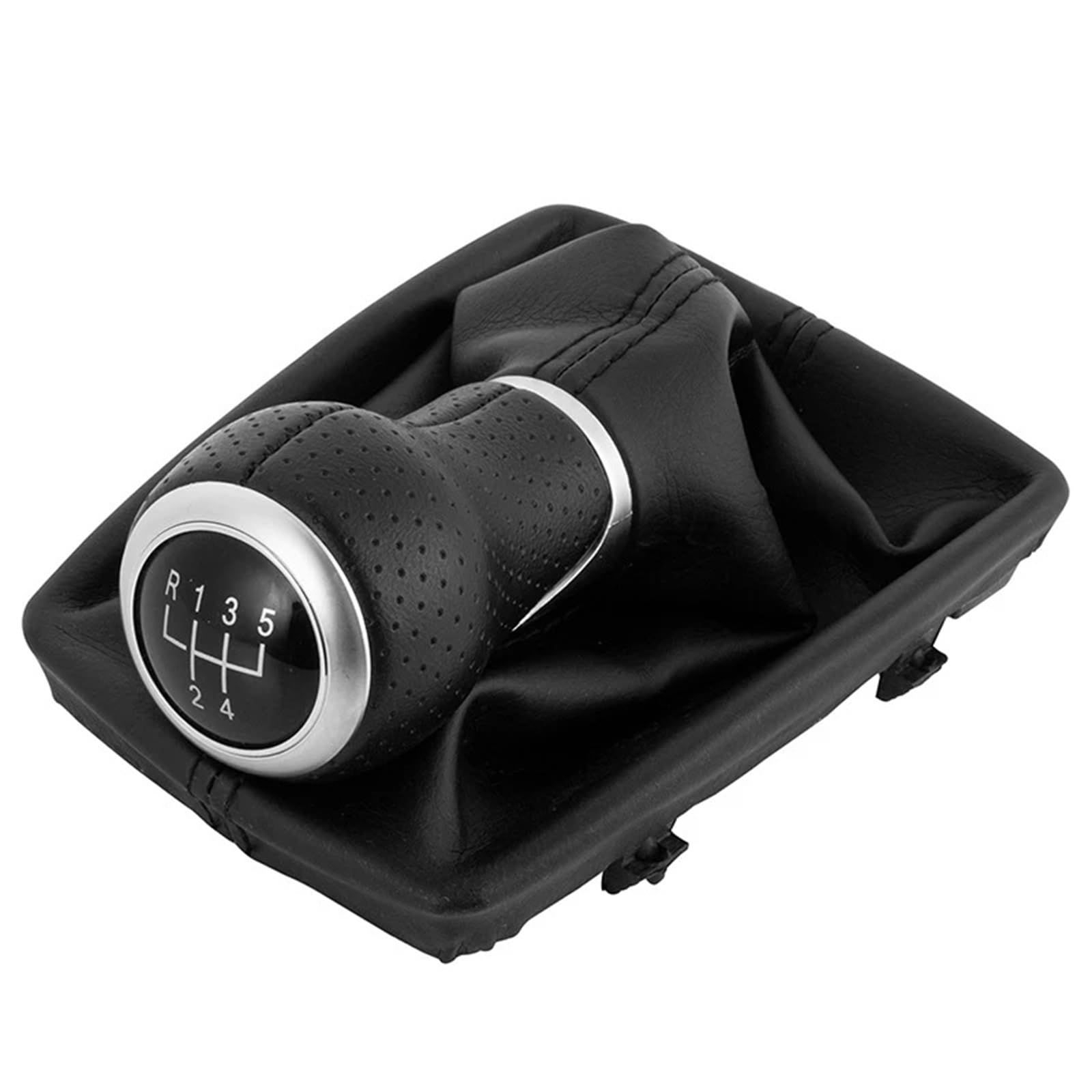 Auto Schaltknauf 5/6-Gang-Auto-Schaltknauf Mit Manuellem Schaltknauf, PU-Gamasche, Kofferraumabdeckung, Kompatibel Mit A4 S4 8K A5 8T Q5 8R S-Line 2007–2015(5 Speed Black Line) von DXLSAEU