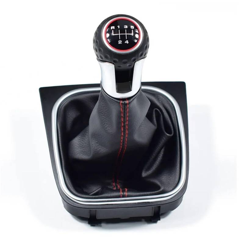 Auto Schaltknauf 5 6-Gang-Auto-Styling-Handbuch-Schaltknauf-Hebel-Stick, Kompatibel Mit VW Golf 5/6 MK5/6 Scirocco (2009) Octavia(5 Speed) von DXLSAEU