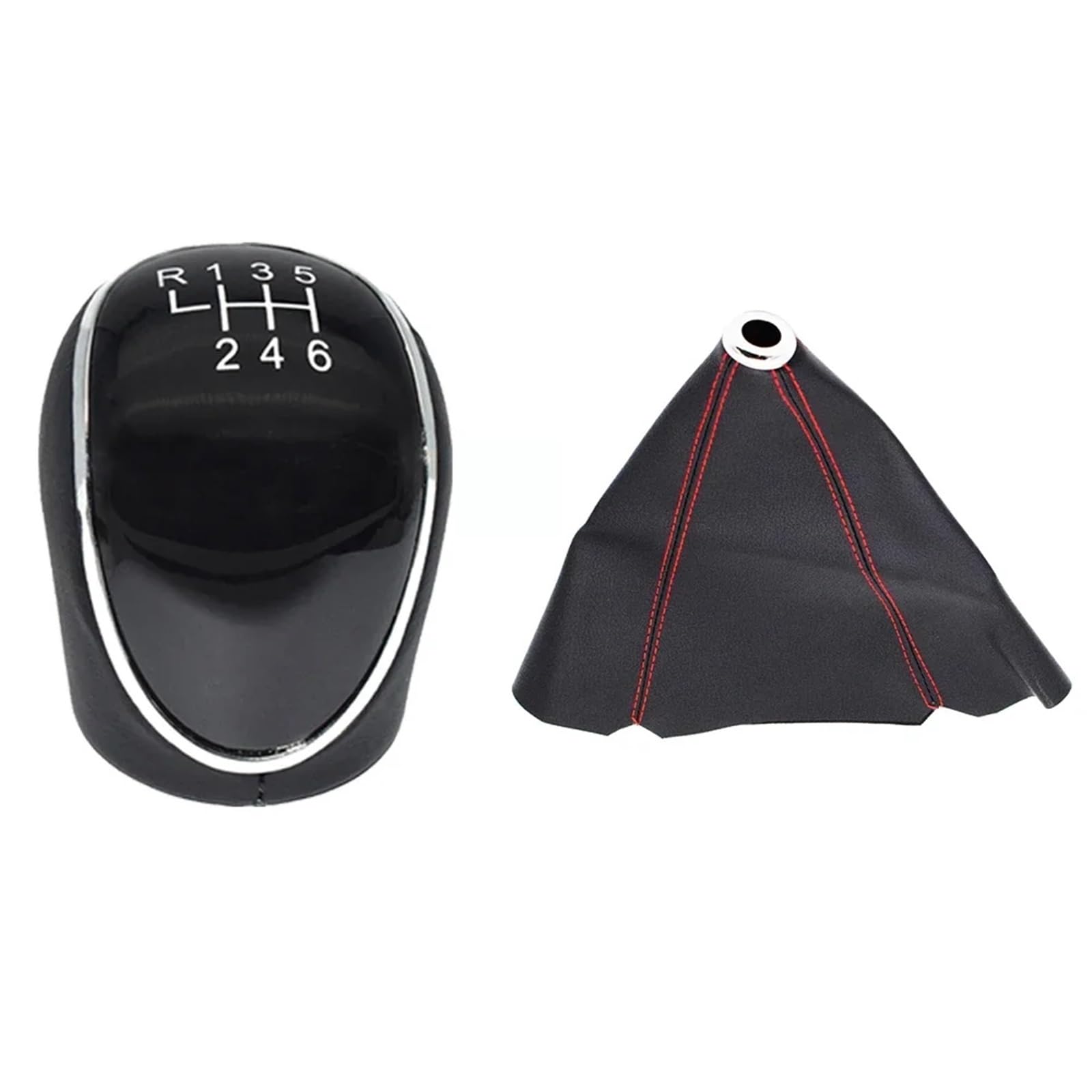 Auto Schaltknauf 6-Gang-Schaltknauf Für Manuelles Schalten, Kompatibel Mit Ford Mondeo Mk4 Galaxy Für Lexus is XE20 220d, Schalthebelarm, Kopfball, Autozubehör(B Leather knob) von DXLSAEU