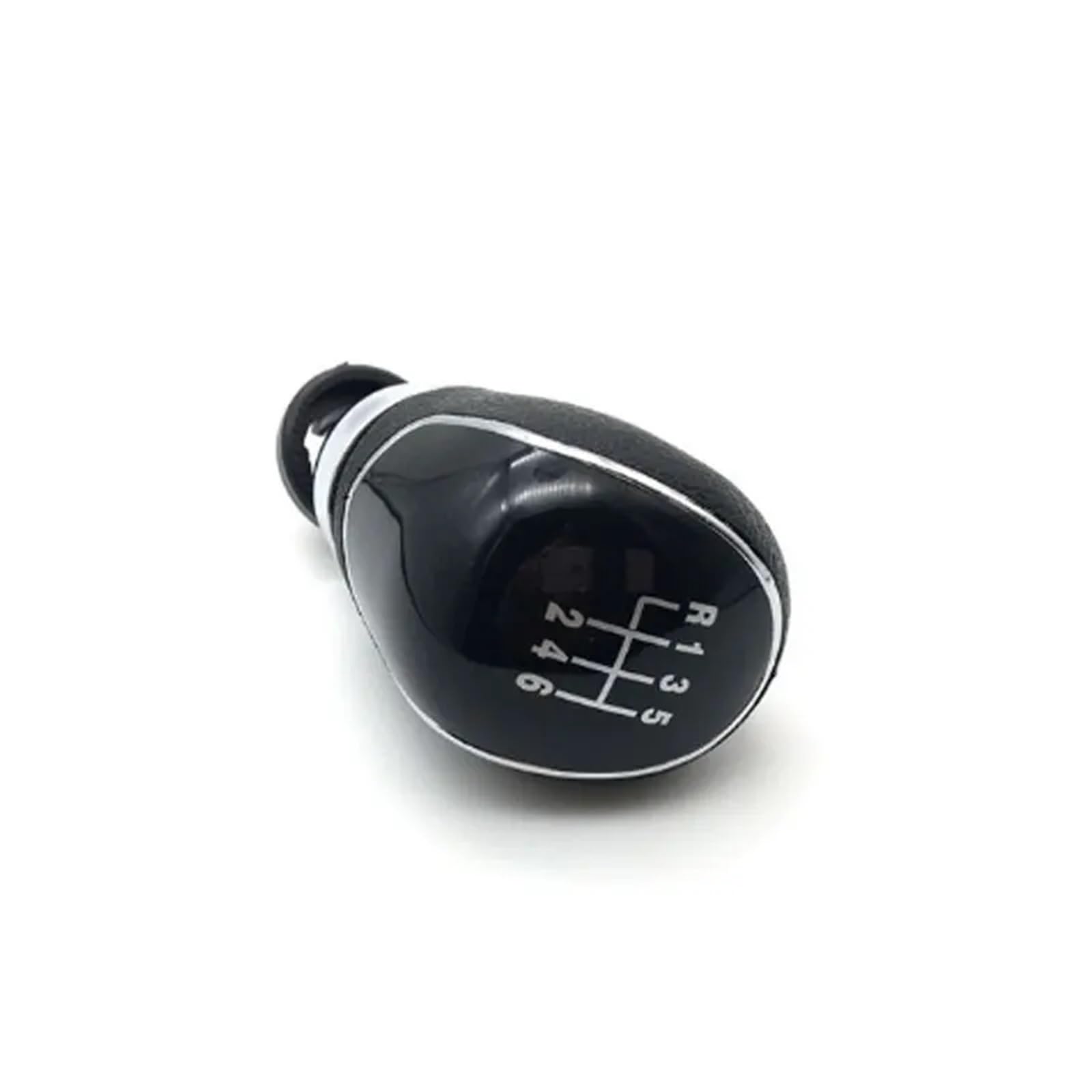 Auto Schaltknauf Kompatibel Mit Ford Für Focus 2 MK2 FL MK3 MK4 MK7 MONDEO KUGA GALAXY FIESTA, Silber/Schwarz, 5-Gang-6-Gang-Schaltknauf, Manuelles Auto-Styling(6s black) von DXLSAEU