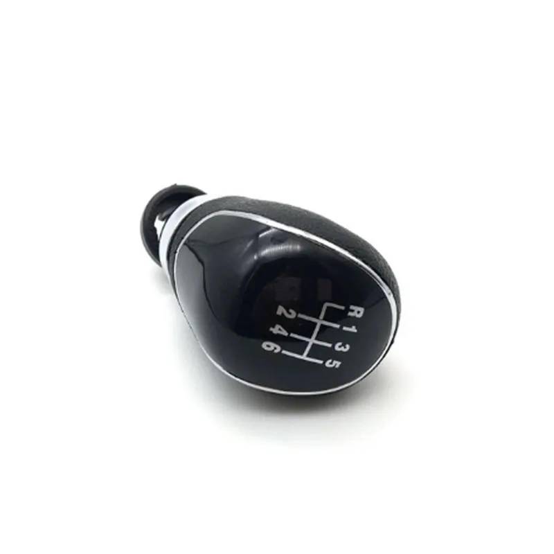 Auto Schaltknauf Kompatibel Mit Ford Für Focus 2 MK2 FL MK3 MK4 MK7 MONDEO KUGA GALAXY FIESTA, Silber/Schwarz, 5-Gang-6-Gang-Schaltknauf, Manuelles Auto-Styling(6s black) von DXLSAEU