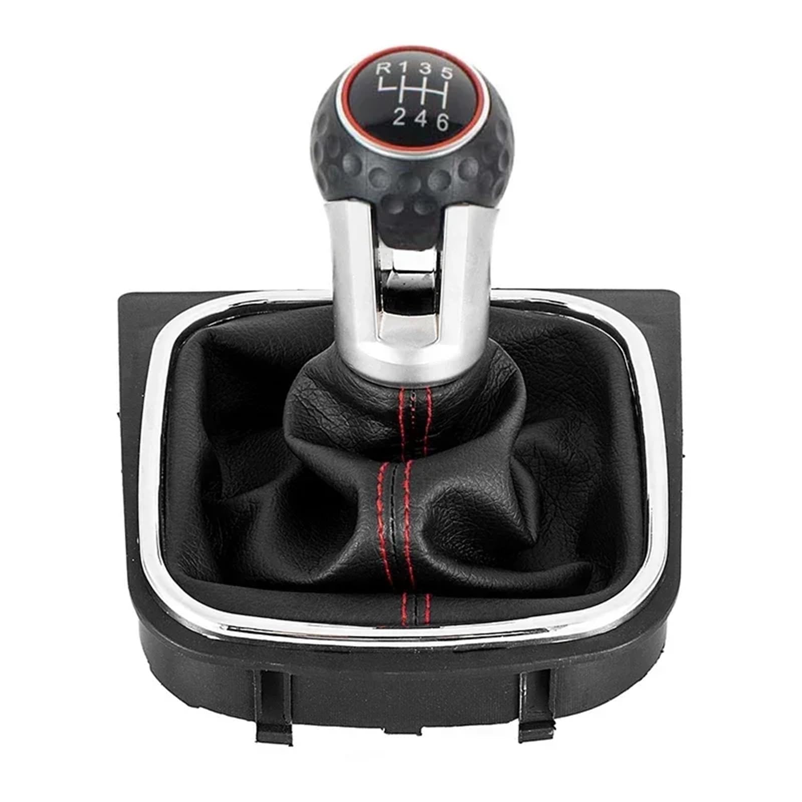 Auto Schaltknauf Schaltknauf, Kompatibel Mit VW Golf 5 MK5 R32 GTD GTI Golf 6 MK6 R20 2004–2013, Auto-Stickhebel, Handball Mit Gamasche, Kofferraumabdeckung(6 Speed) von DXLSAEU