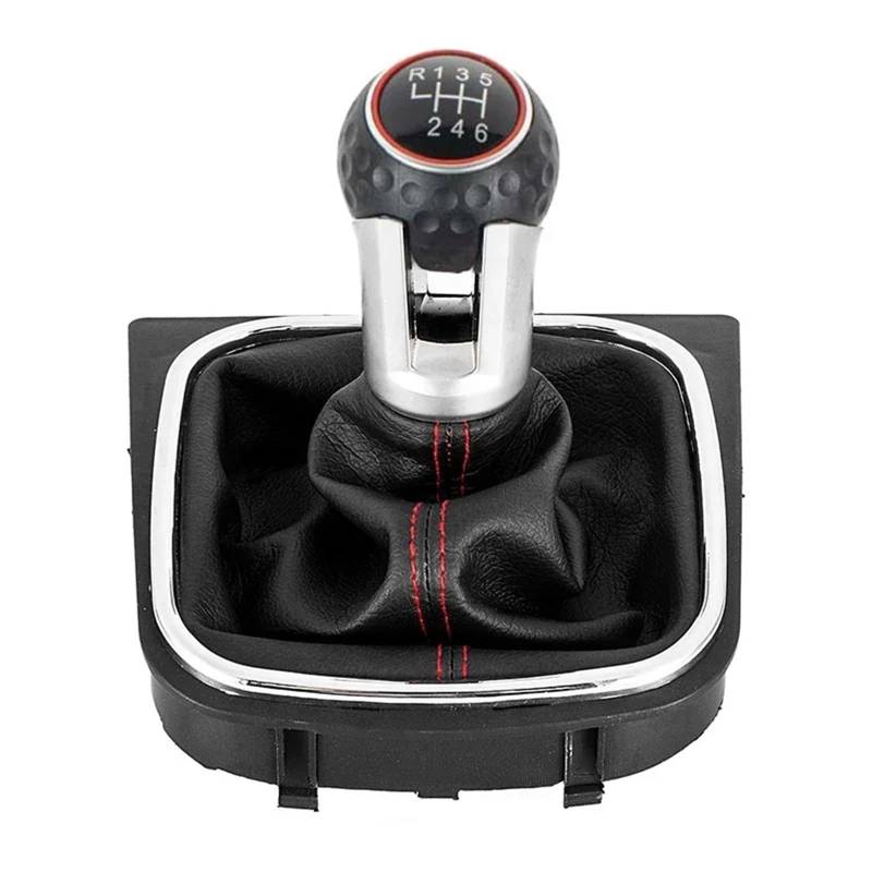 Auto Schaltknauf Schaltknauf, Kompatibel Mit VW Golf 5 MK5 R32 GTD GTI Golf 6 MK6 R20 2004–2013, Auto-Stickhebel, Handball Mit Gamasche, Kofferraumabdeckung(6 Speed) von DXLSAEU