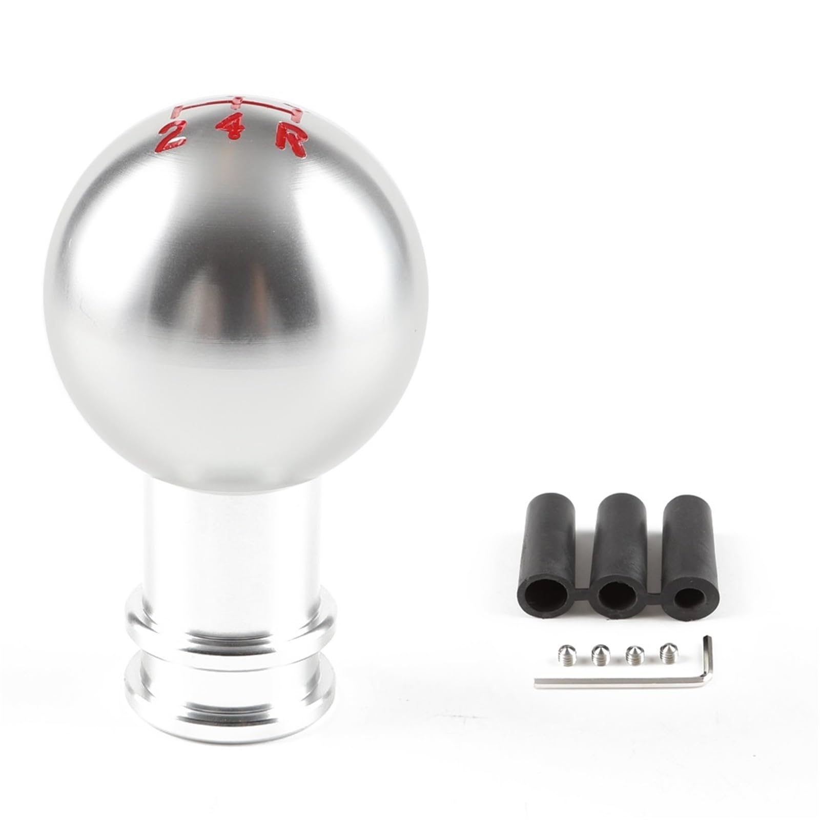 Auto Schaltknauf Universal 5/6/10 Geschwindigkeit Auto Aluminium Manuelle Schaltknauf Stick Manuelle Übertragung Gearstick Hebel Schaltknauf(5 Speed Silver) von DXLSAEU