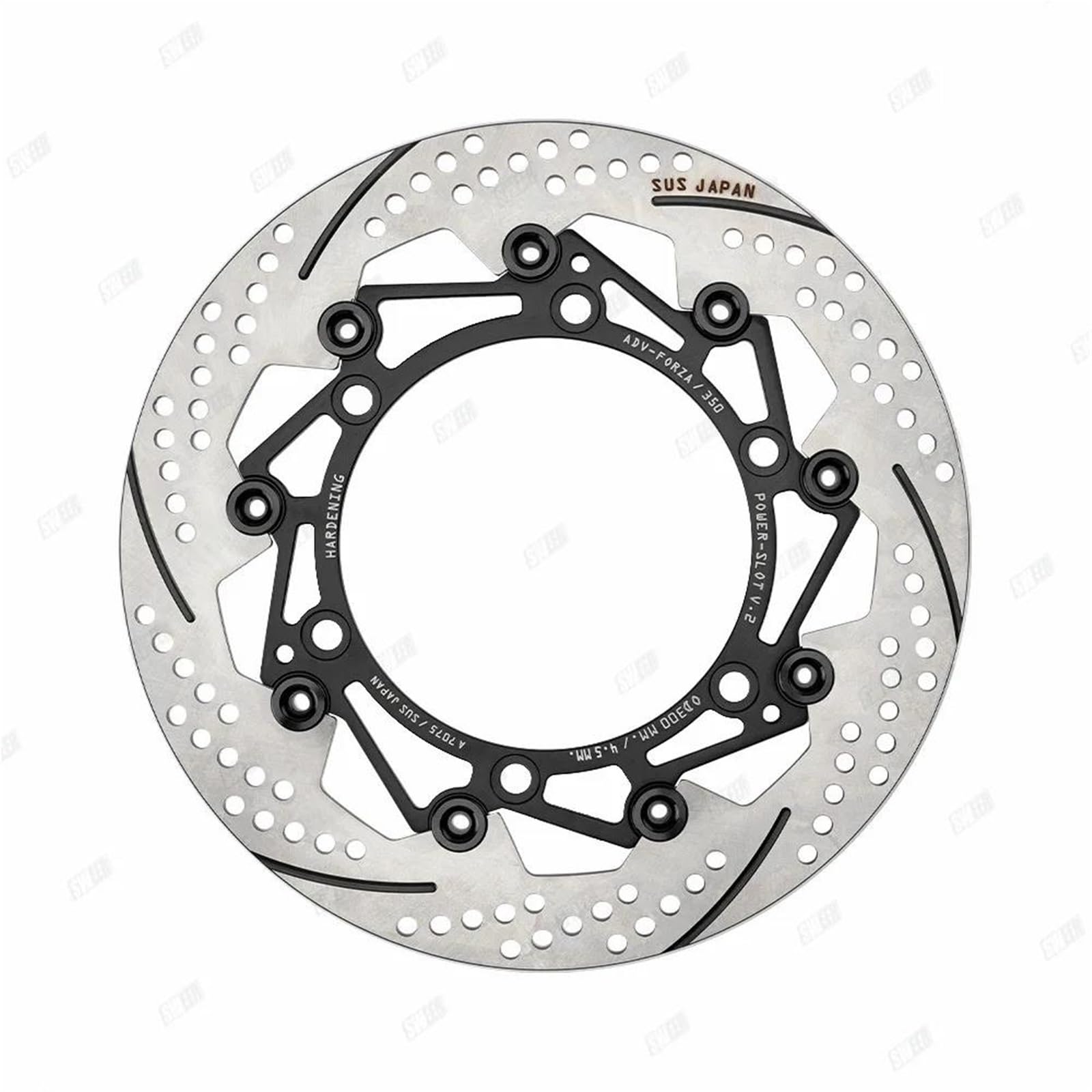 Für ADV350 350 2017-2025 Motorrad 300mm Bremsscheiben Vorne Rotoren Motorrad Ersatzteile Vorne Bremsbelag Motorrad Bremsscheibe(Black) von DXLSAEU