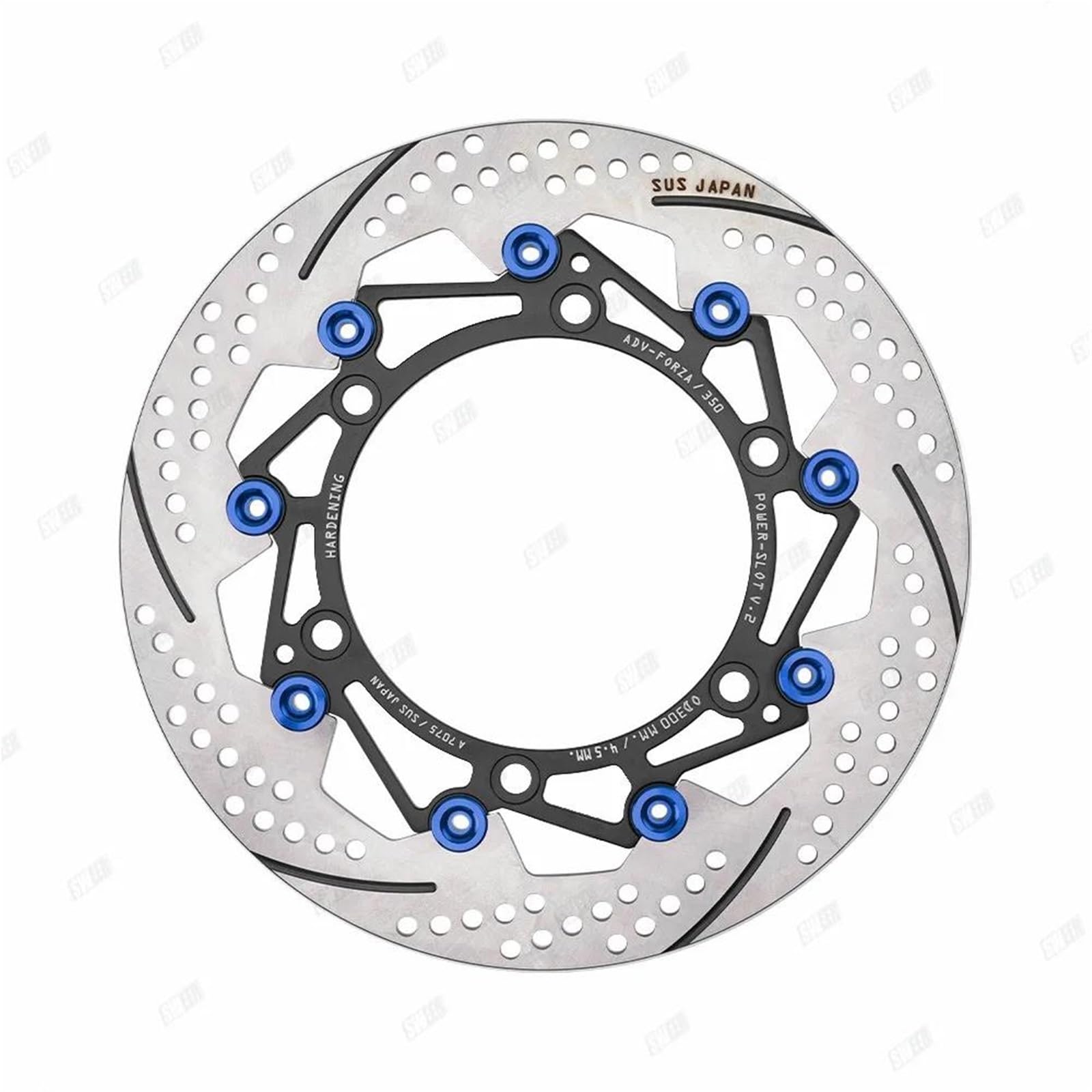 Für ADV350 350 2017-2025 Motorrad 300mm Bremsscheiben Vorne Rotoren Motorrad Ersatzteile Vorne Bremsbelag Motorrad Bremsscheibe(Blue) von DXLSAEU