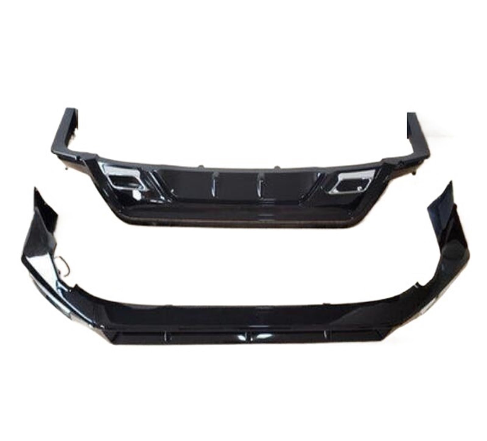Für Toyota Corolla Kreuz 2021 2022 2023 ABS Farbe Auto Stoßfänger Vorne Lip Hinten Stamm Diffusor Seite Rock Spoiler Körper Kit(XL1000V Gray) von DXLSAEU