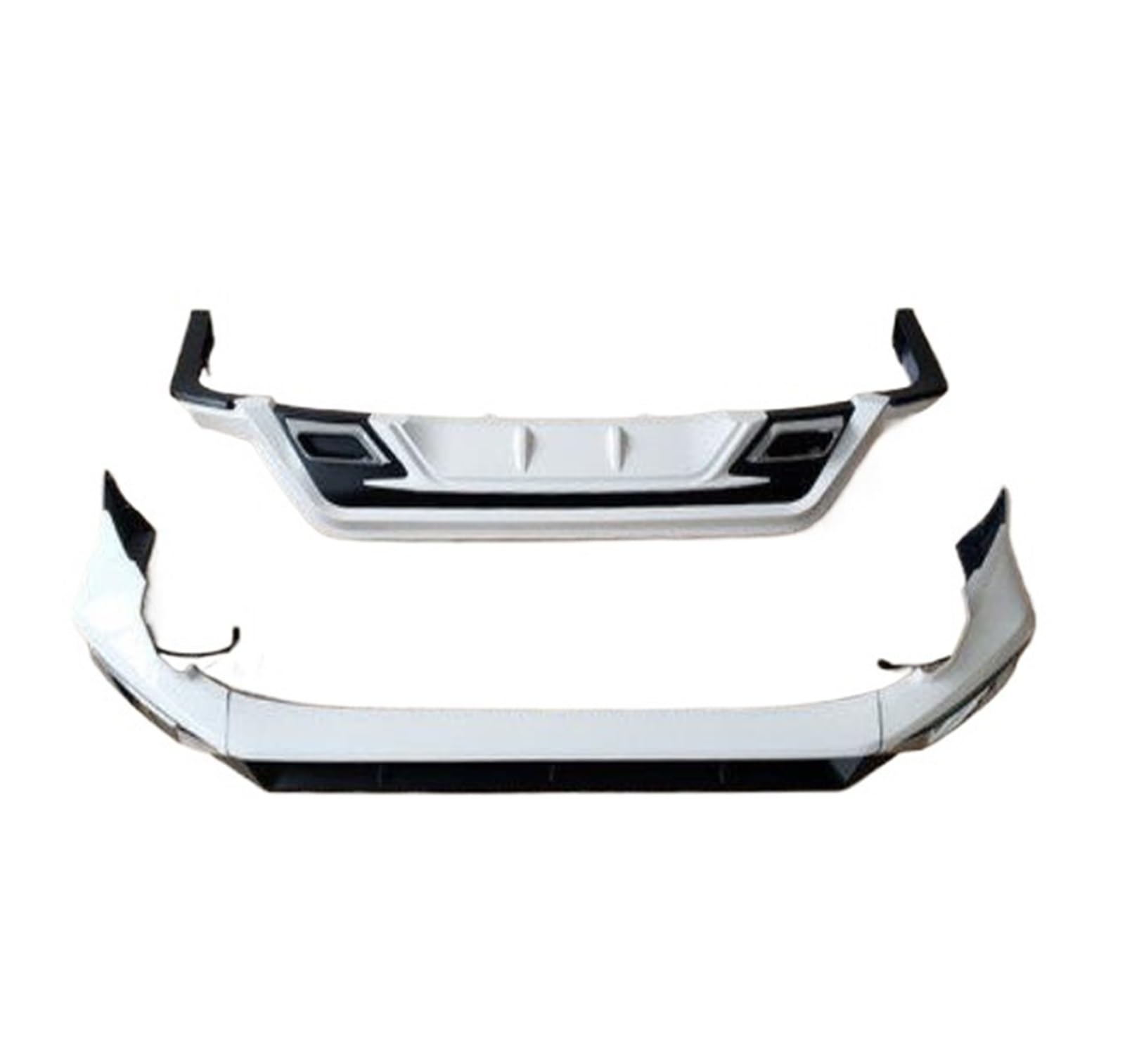 Für Toyota Corolla Kreuz 2021 2022 2023 ABS Farbe Auto Stoßfänger Vorne Lip Hinten Stamm Diffusor Seite Rock Spoiler Körper Kit(XL125V Clear LG) von DXLSAEU