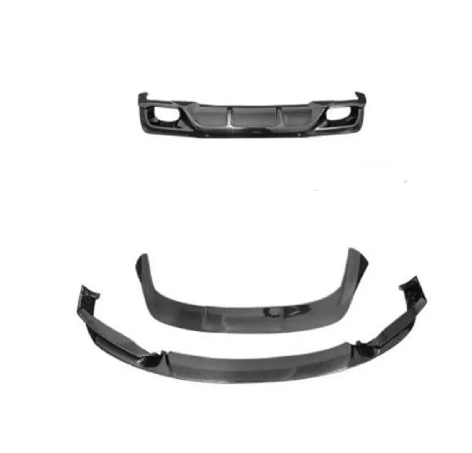 Für X2 F39 2018-2022 3D-Carbon-Faser-Auto-Stoßfänger Vorne Lippe + Heckdiffusor + Seitenschweller + Spoiler + Auspuffspitzen Body Kit(White) von DXLSAEU