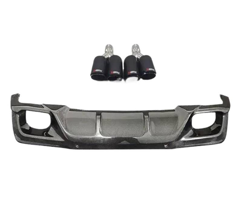 Für X2 F39 2018-2022 3D-Carbon-Faser-Auto-Stoßfänger Vorne Lippe + Heckdiffusor + Seitenschweller + Spoiler + Auspuffspitzen Body Kit(XL125V RED) von DXLSAEU