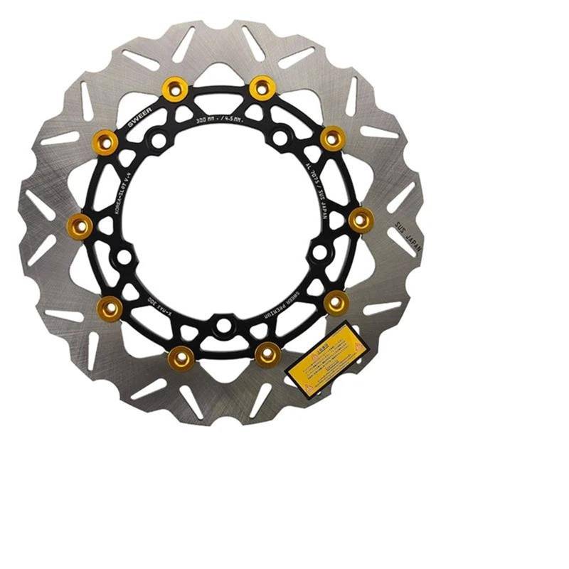 Für YAMAHA Für XMAX300 Motorradzubehör Vorderrad 300MM Bremsscheibe Rotor Modifizierte Bremssättel Pumpenadapter Ersatz(Gold) von DXLSAEU