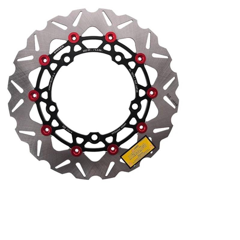 Für YAMAHA Für XMAX300 Motorradzubehör Vorderrad 300MM Bremsscheibe Rotor Modifizierte Bremssättel Pumpenadapter Ersatz(Red) von DXLSAEU