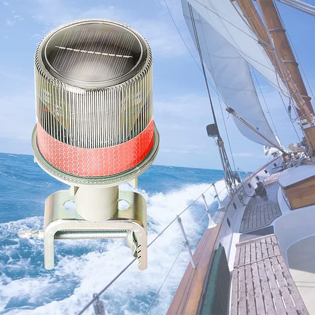 DYK&NX Navigationslichter für Boote, Solar LED Ankerlicht Bootslicht mit Abnehmbarem Ständer, Mehreren Farben und Modellen, 1km Sichtweite, Wasserdichtem IP65-Design von DYK&NX